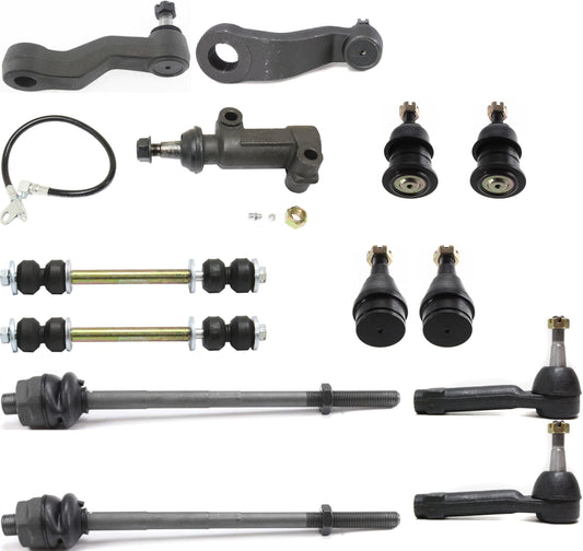 13-Piece Kit Suspension Kit, Includes (4) Ball Joint, (4) Tie Rod End, (2) Sway Bar Link, (1) Idler Arm, (1) Pitman Arm and (1) Idler Arm Bracket