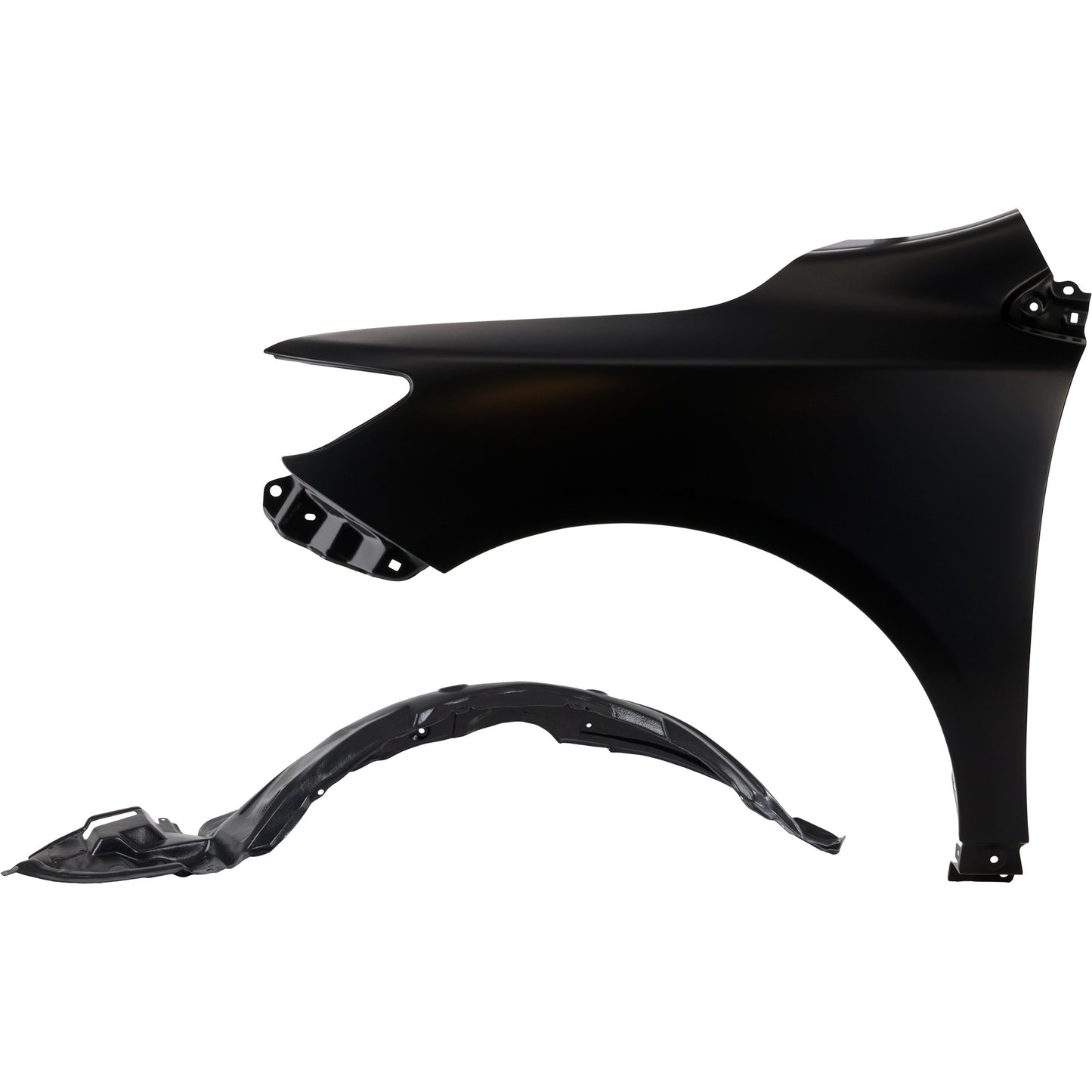 2-Piece Kit Front, Driver Side Fender, Japan Built Vehicle, Includes (1) Fender and (1) Fender Liner