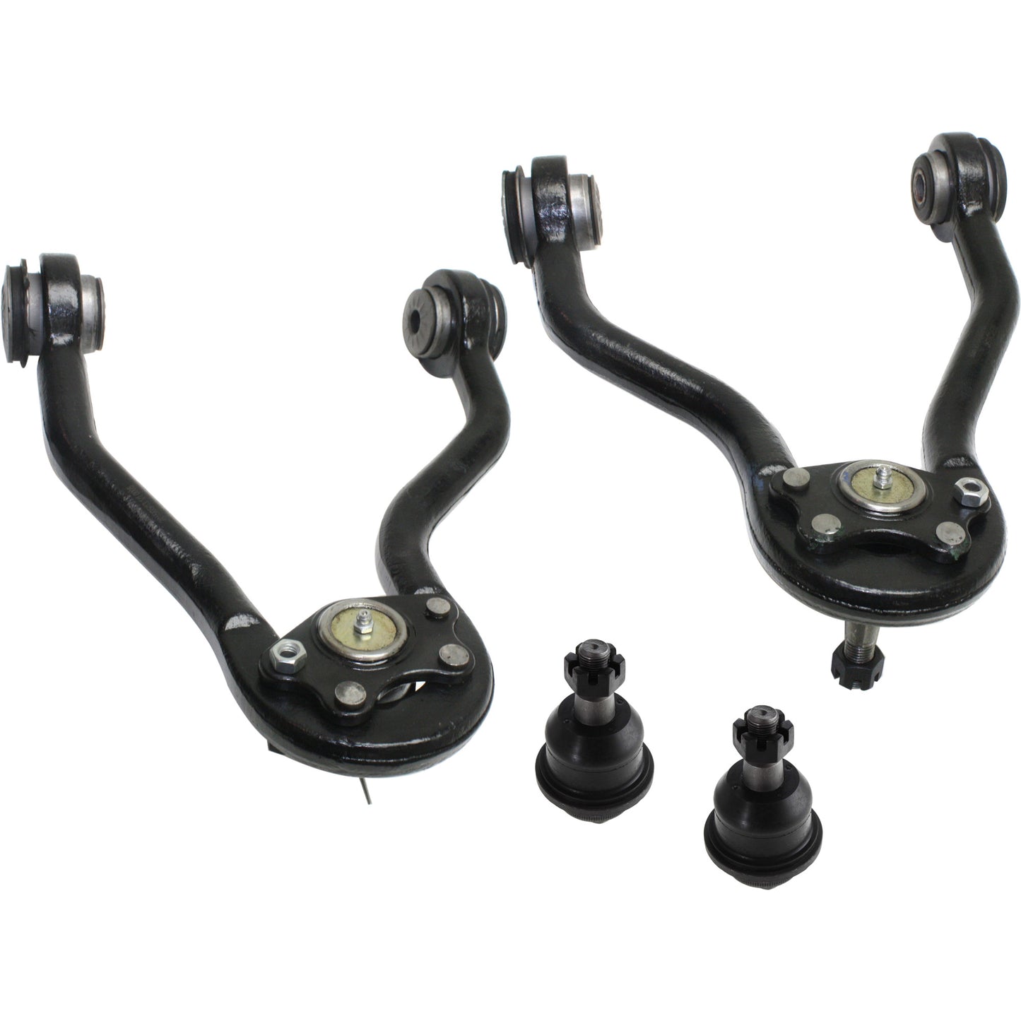 4-Piece Kit Front, Driver and Passenger Side, Upper Control Arm Kit, Includes (2) Control Arm and (2) Ball Joint