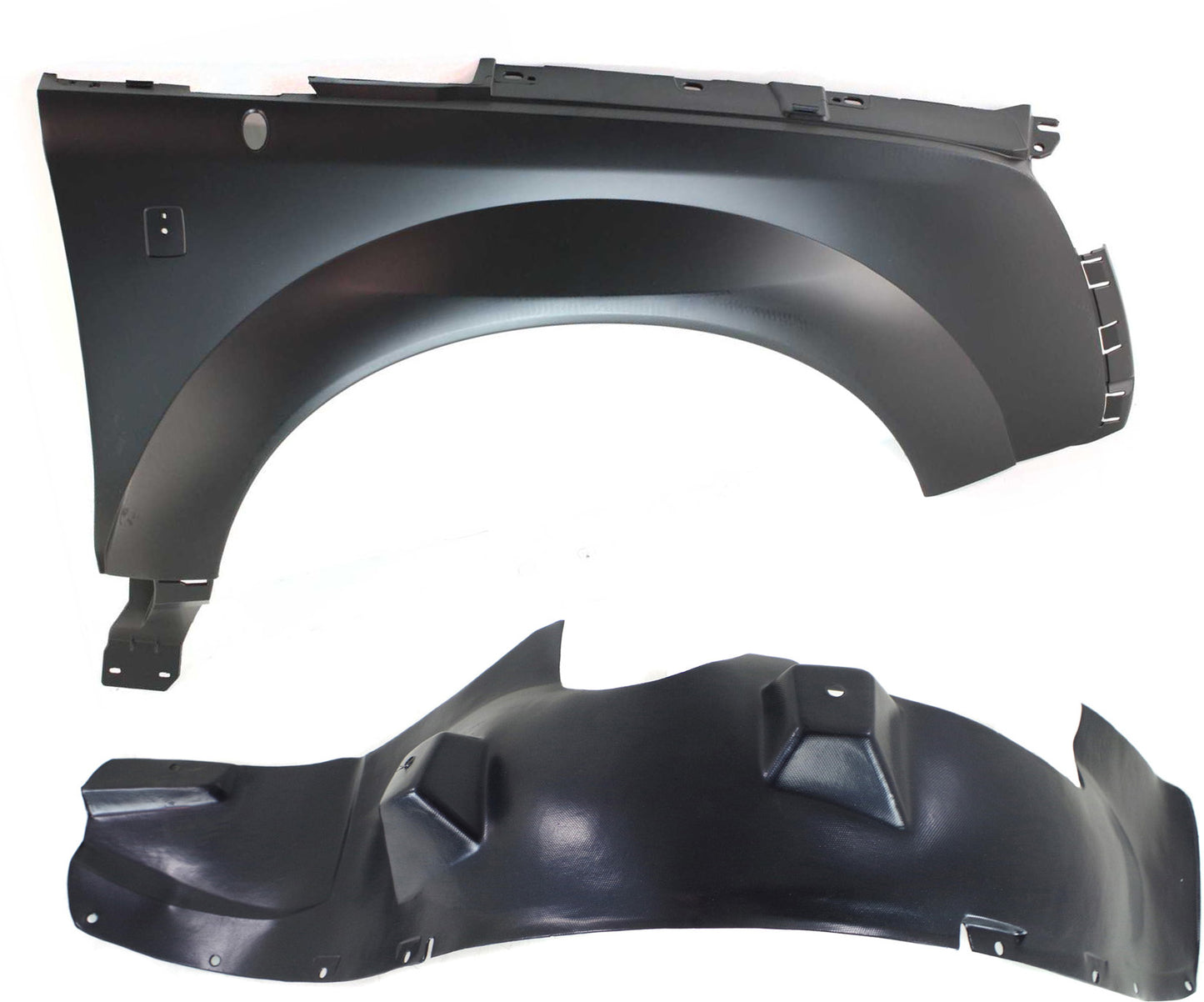 2-Piece Kit, Front, Passenger Side Fender, Includes (1) Fender and (1) Fender Liner