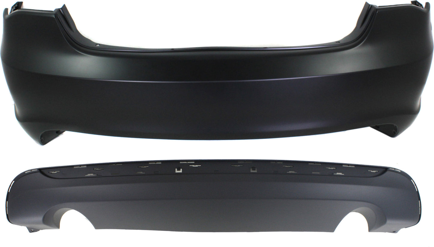 2-Piece Kit, Rear, Upper Primed Bumper Cover, Includes (1) Bumper Cover and (1) Valance
