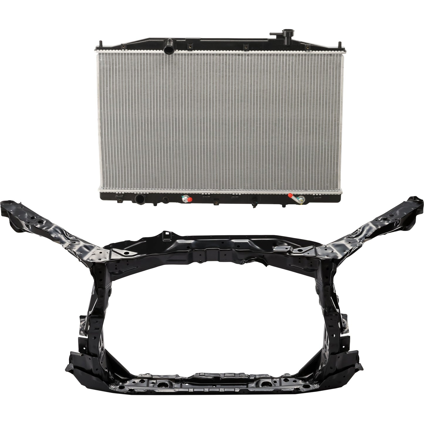 2-Piece Kit Radiator Support Assembly, 3.5L, 6Cyl Includes (1) Radiator and (1) Radiator Support