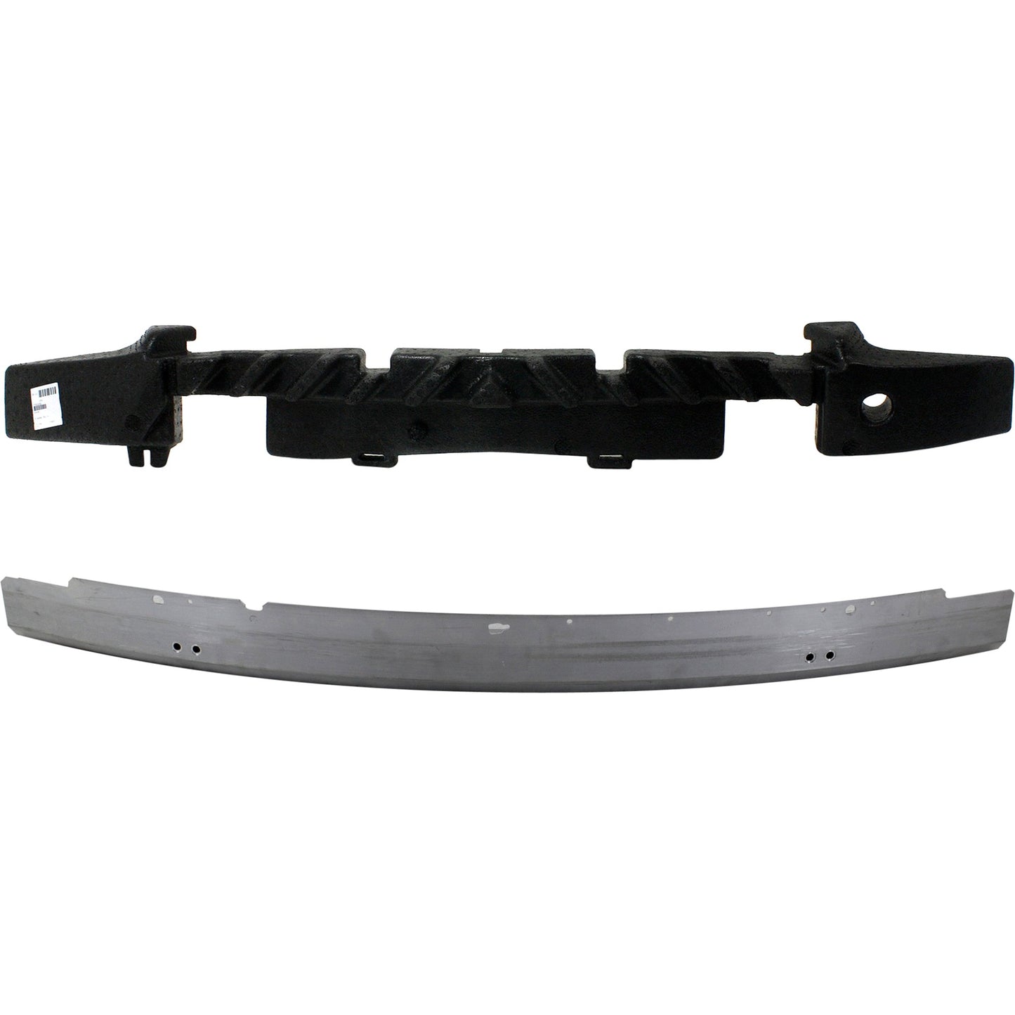 2-Piece Kit Front Bumper Reinforcement, Aluminum Includes (1) Bumper Absorber and (1) Bumper Reinforcement