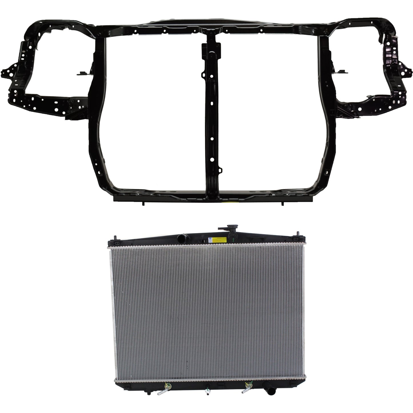2-Piece Kit Radiator, 3.5L, 6Cyl Includes(1) Radiator and (1) Radiator Support