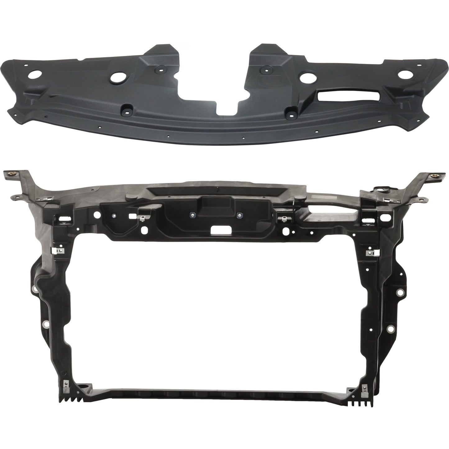 2-Piece Kit Radiator Support Assembly Includes (1) Radiator Support and (1) Radiator Support Cover