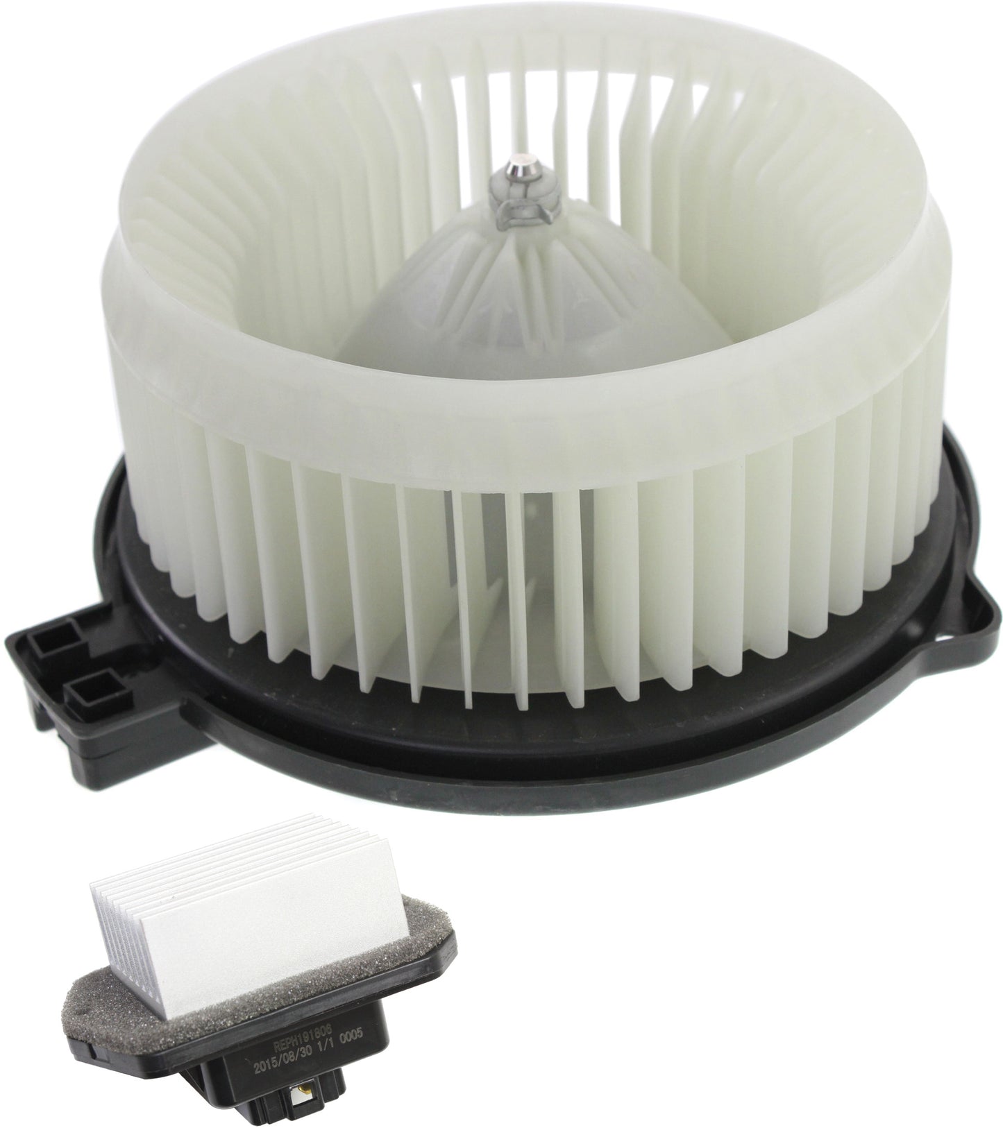 2-Piece Kit Blower Motor Includes (1) Blower Motor and (1) Blower Motor Resistor