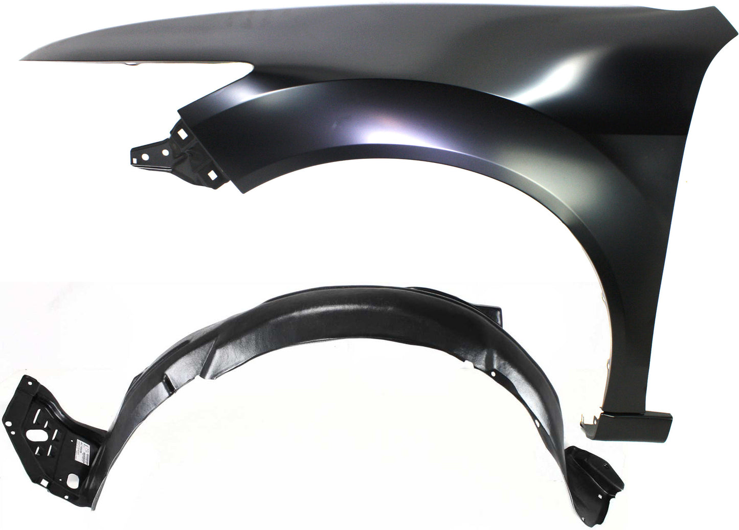 2-Piece Kit, Front, Driver Side Fender, Includes (1) Fender and (1) Fender Liner