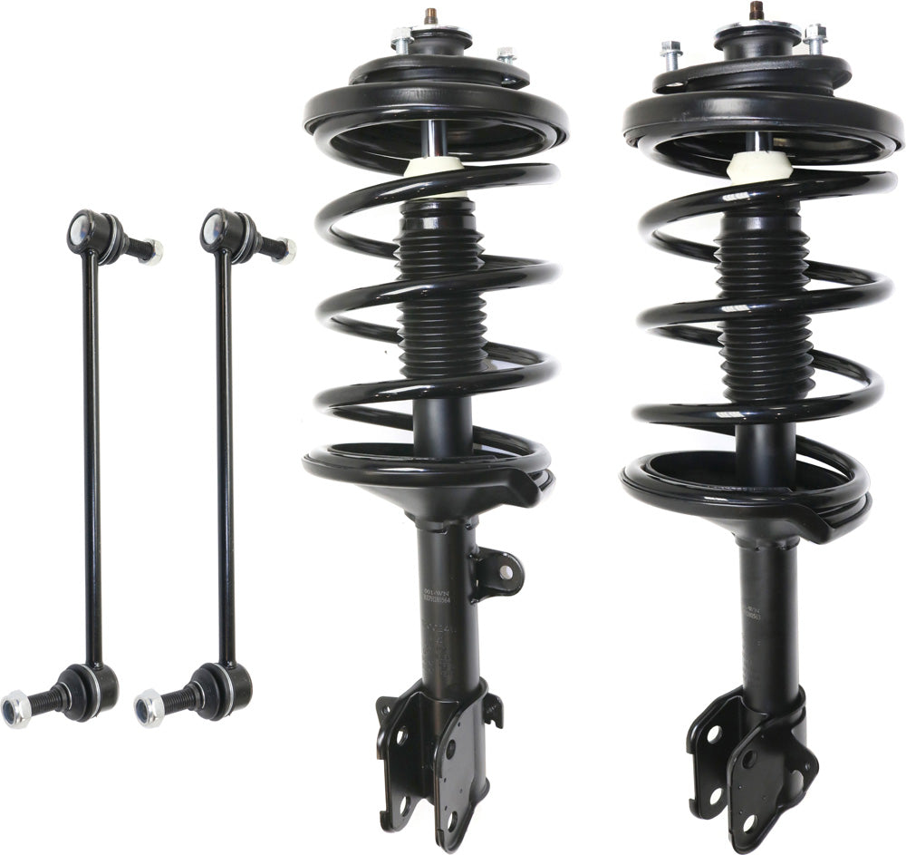4-Piece Kit Front, Driver and Passenger Side Suspension Kit, Includes (2) Sway Bar Link and (2) Shock Absorber and Strut Assembly