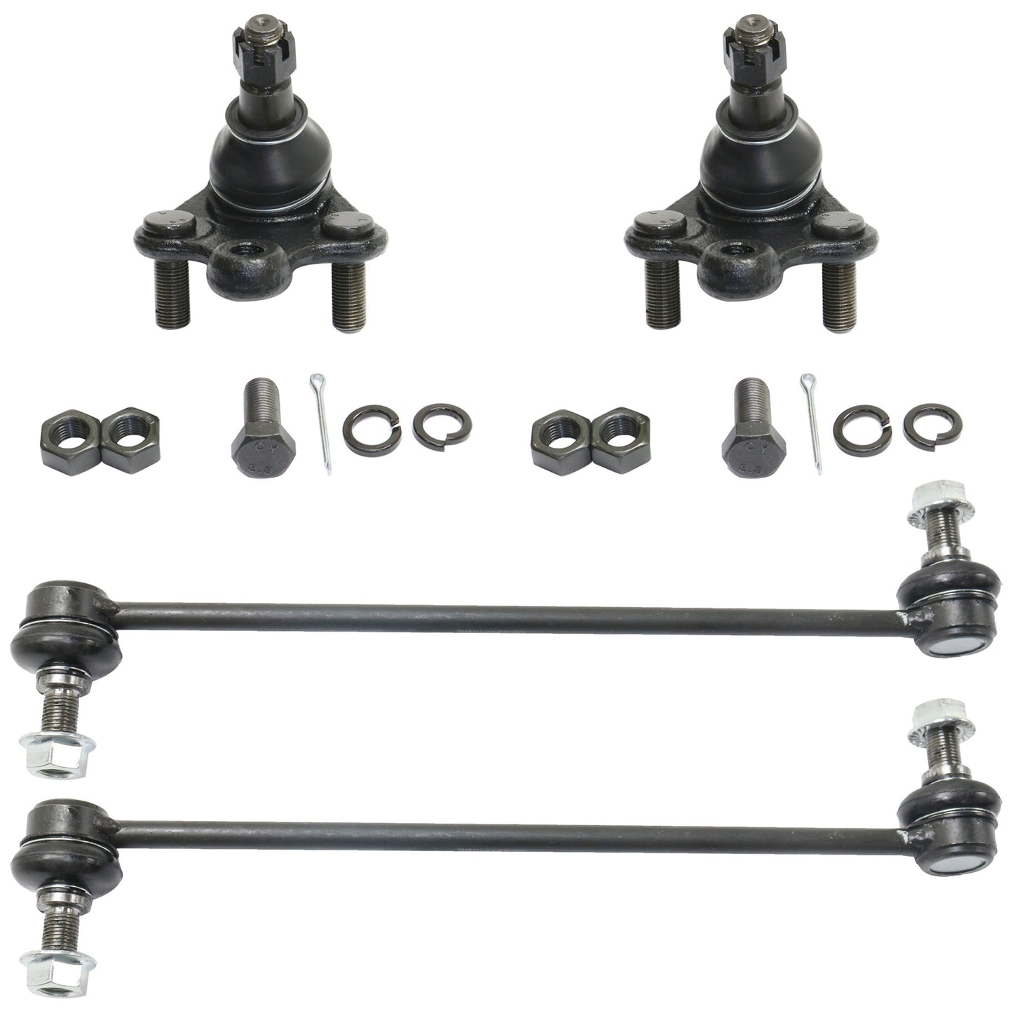 4-Piece Kit Front Suspension Kit, Includes (2) Ball Joint and (2) Sway Bar Link