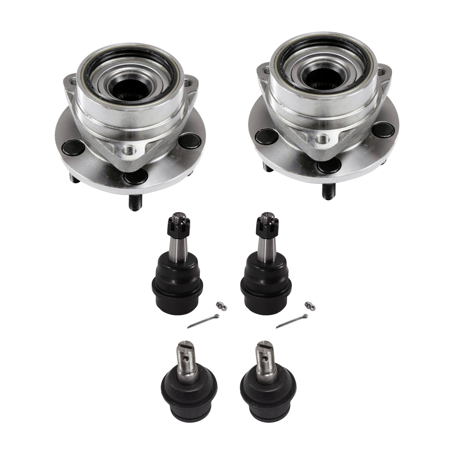 6-Piece Kit Suspension Kit, Includes (4) Ball Joint and (2) Wheel Hub