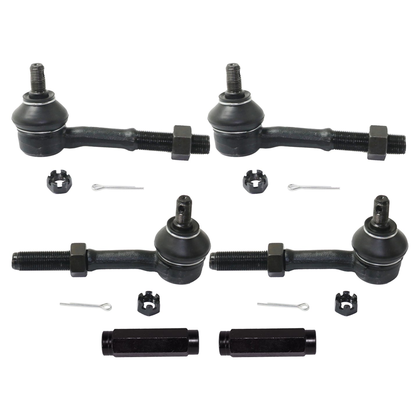 6-Piece Kit Front Suspension Kit, Includes (2) Tie Rod Adjusting Sleeve and (4) Tie Rod End