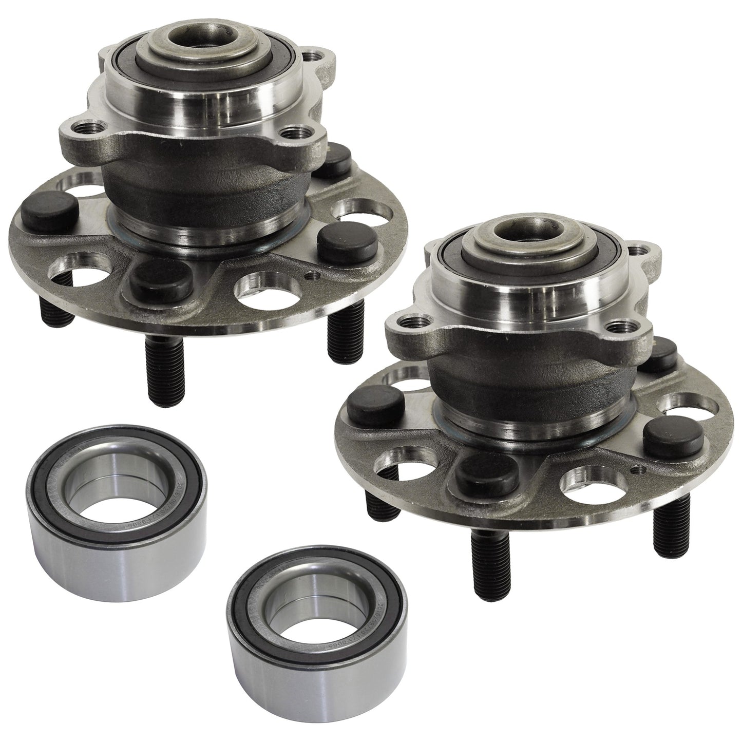 4-Piece Kit Front and Rear, Driver and Passenger Side Suspension Kit, Includes (2) Wheel Bearing and (2) Wheel Hub