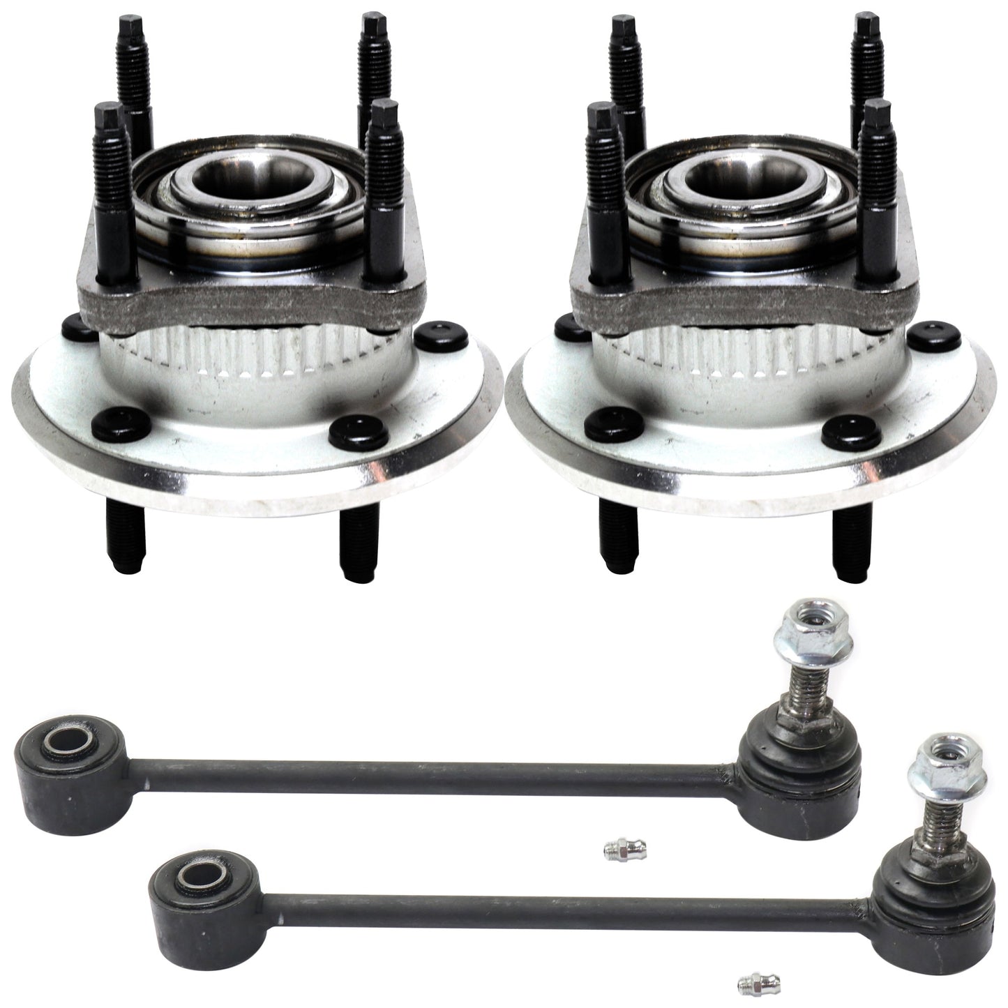 4-Piece Kit Rear Suspension Kit, Includes (2) Sway Bar Link and (2) Wheel Hub