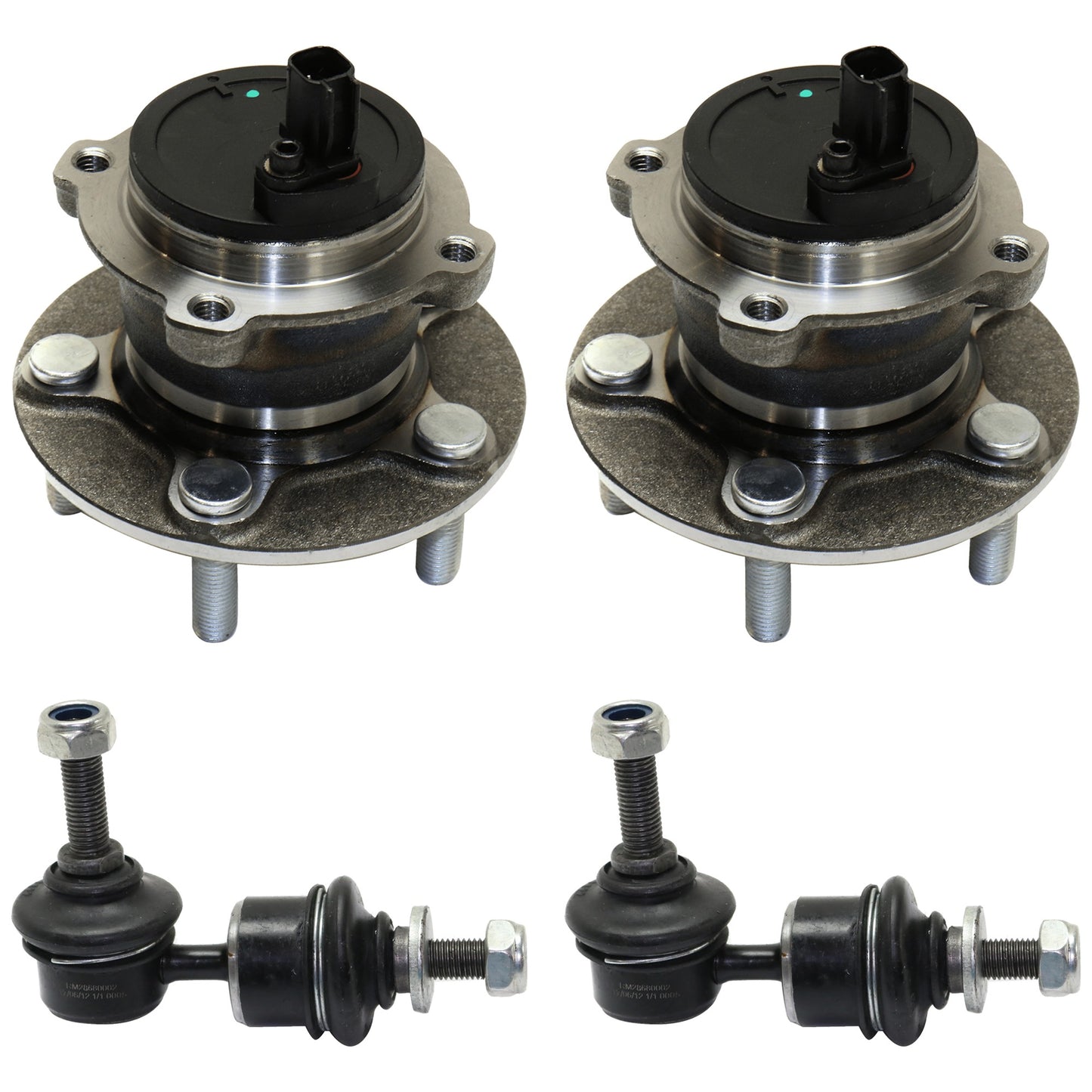 4-Piece Kit Rear Suspension Kit, Includes (2) Sway Bar Link and (2) Wheel Hub