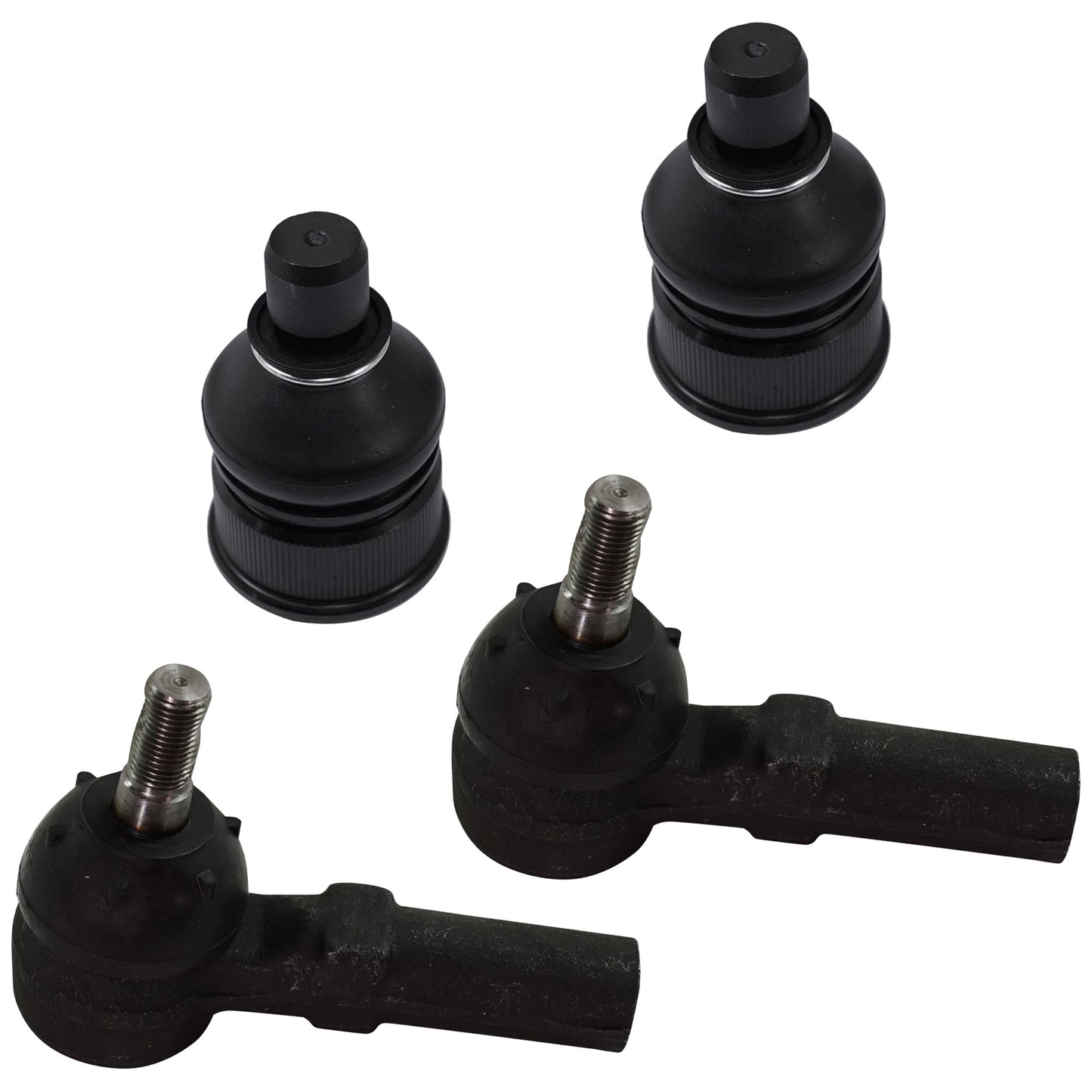 4-Piece Kit Front, Driver and Passenger Side Suspension Kit, Includes (2) Tie Rod End and (2) Ball Joint