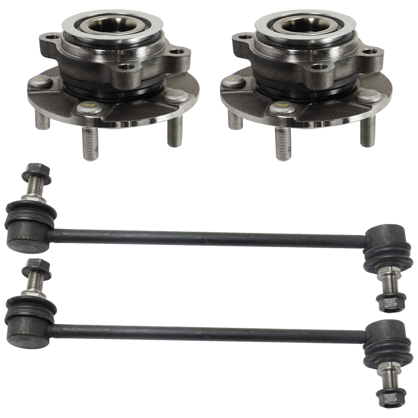 4-Piece Kit Front Suspension Kit, Includes (2) Sway Bar Link and (2) Wheel Hub