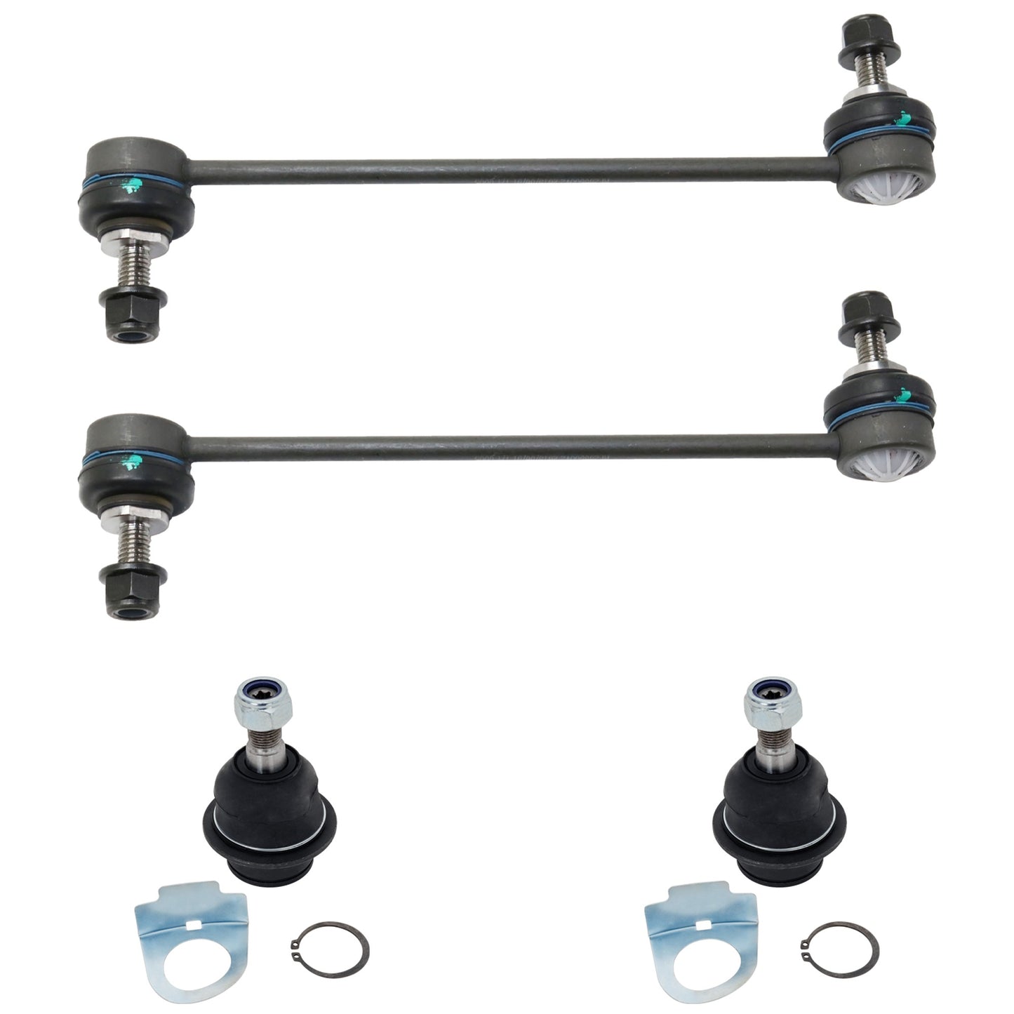 4-Piece Kit Front Suspension Kit, Includes (2) Ball Joint and (2) Sway Bar Link