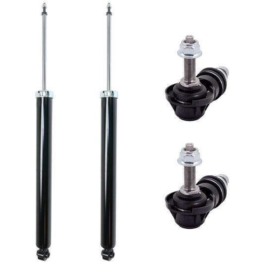 4-Piece Kit Rear, Driver and Passenger Side Suspension Kit, Includes (2) Shock Absorber and Strut Assembly and (2) Sway Bar Link