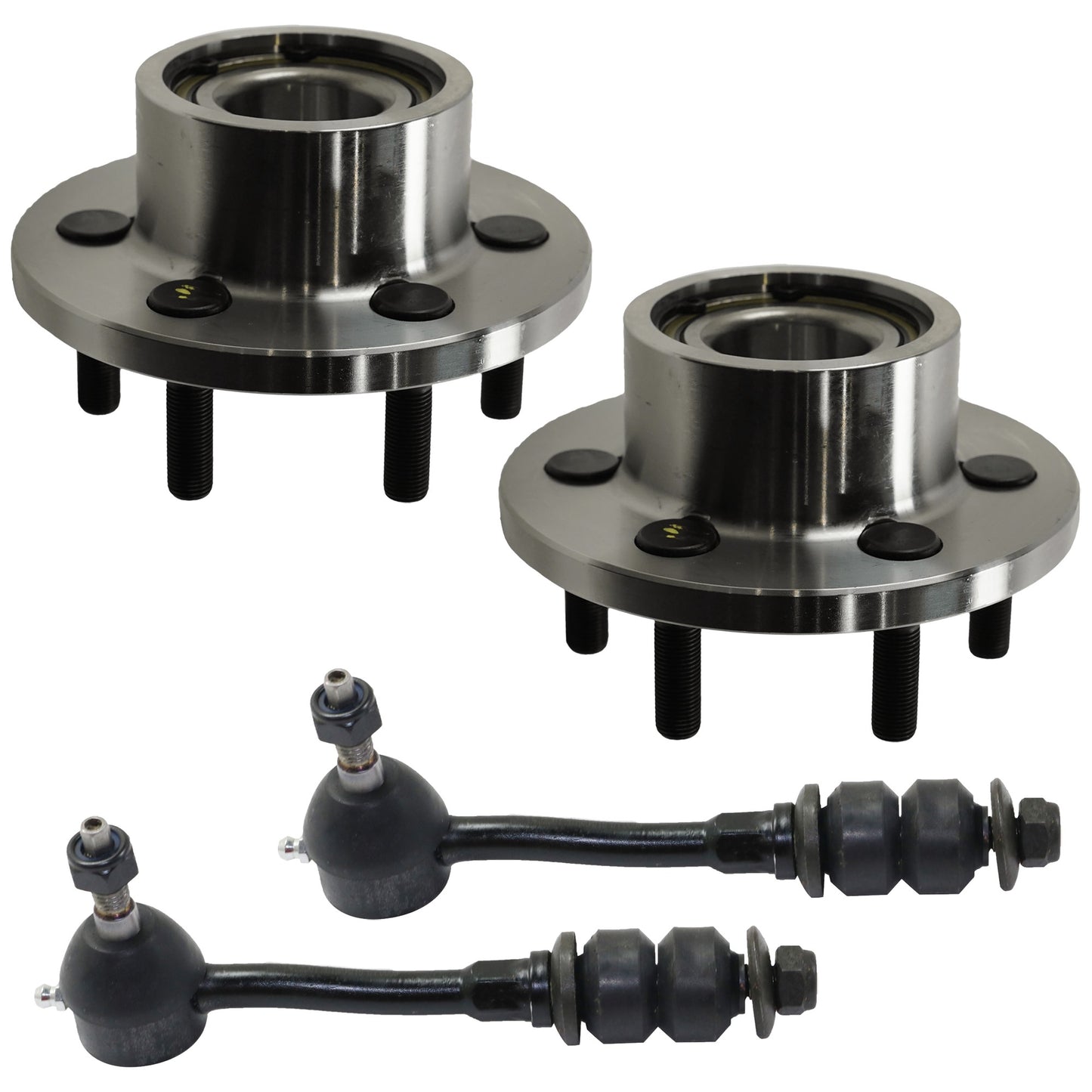 4-Piece Kit Front Suspension Kit, Includes (2) Sway Bar Link and (2) Wheel Hub