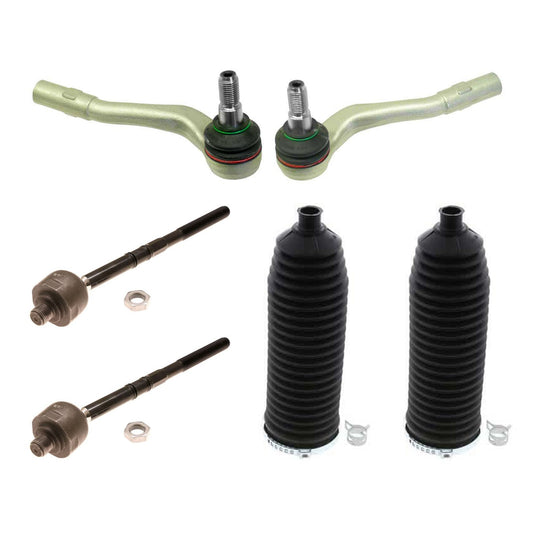 KIT-070224-796 Комплект из 6 деталей, передний или задний, со стороны водителя и пассажира, внутренний и внешний наконечник рулевой тяги, включает (4) наконечника рулевой тяги и (2) пыльника рулевой рейки