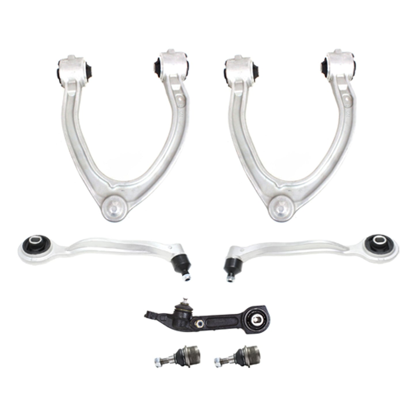 7-Piece Kit Front, Driver and Passenger Side, Upper and Lower, Frontward and Rearward Control Arm Includes (2) Ball Joint and (5) Control Arm