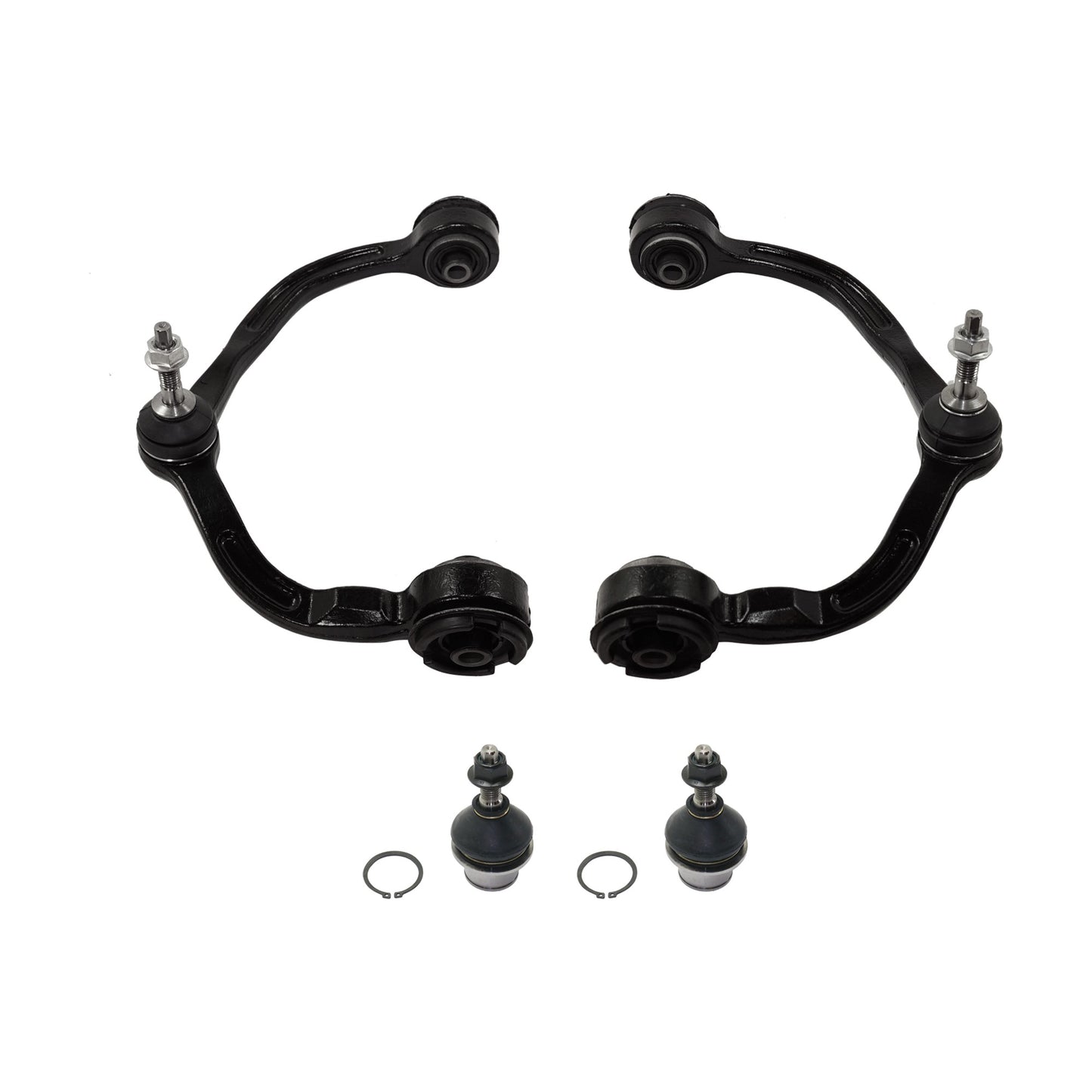 4-Piece Kit Front, Driver and Passenger Side, Upper and Lower Control Arm Includes (2) Ball Joint and (2) Control Arm