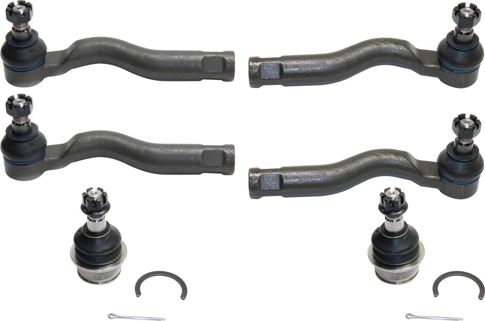 4-Piece Kit Front Suspension Kit, Includes (2) Ball Joint and (2) Tie Rod End