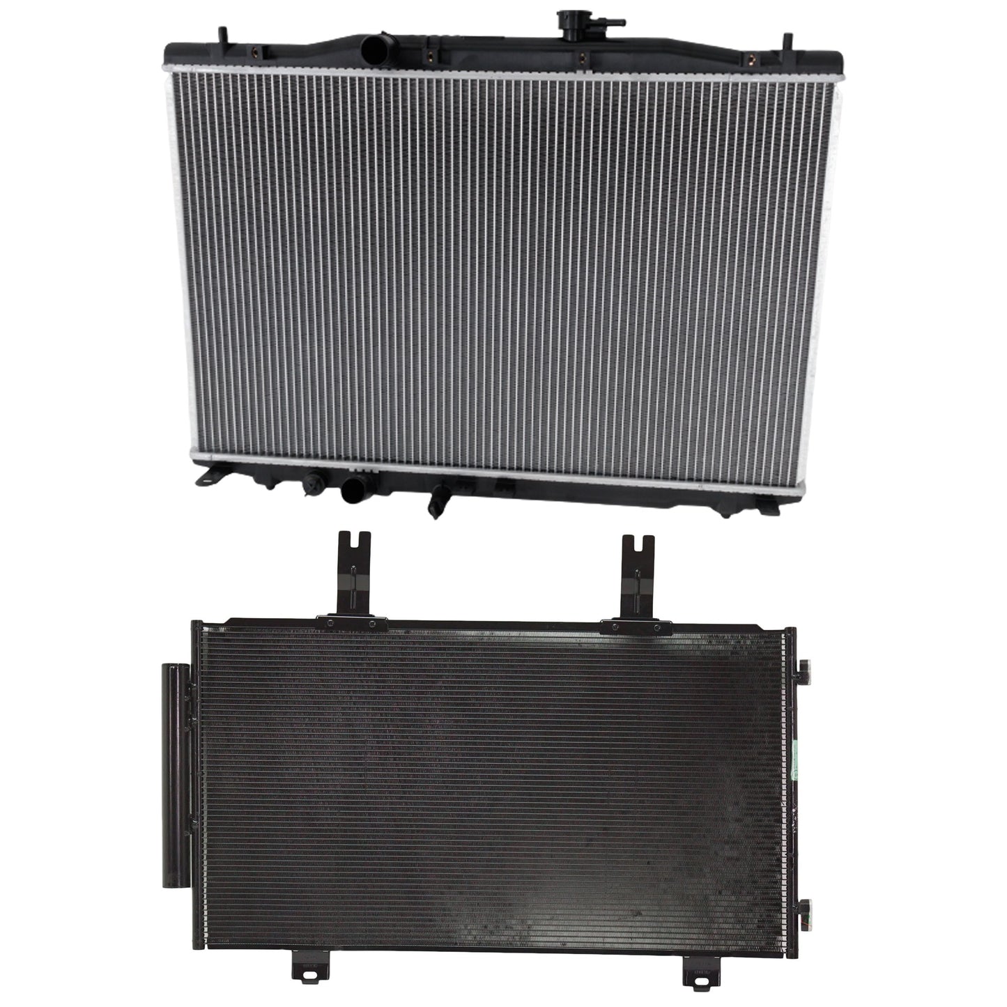 2-Piece Kit A/C Condenser, includes (1) A/C Condenser and (1) Radiator, 2.0L Eng., 4 Cyl.