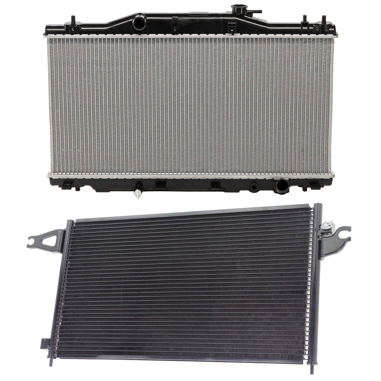 2-Piece Kit A/C Condenser, includes (1) A/C Condenser and (1) Radiator, 2.0L Eng., 4 Cyl.