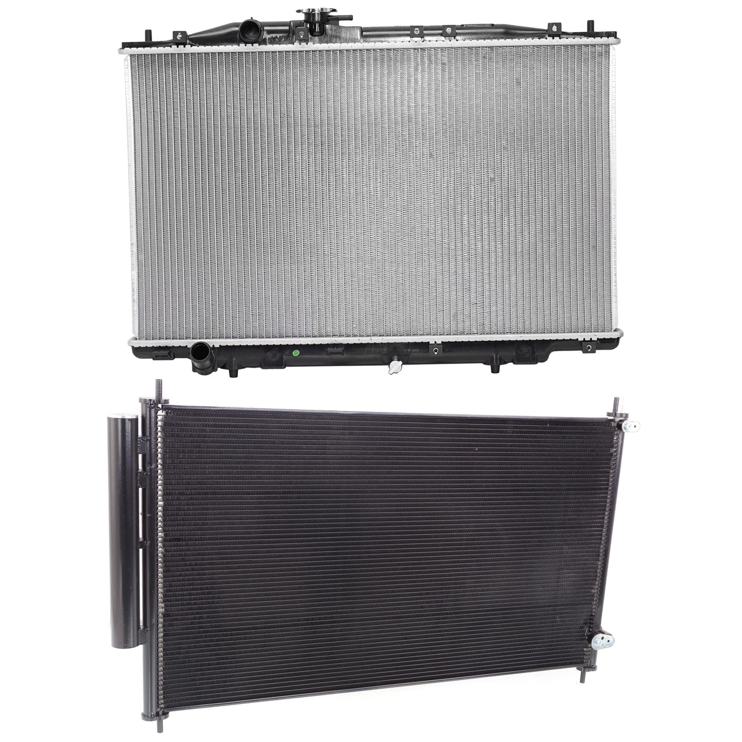 2-Piece Kit A/C Condenser, includes (1) A/C Condenser and (1) Radiator, 3.5L Eng., 6 Cyl.