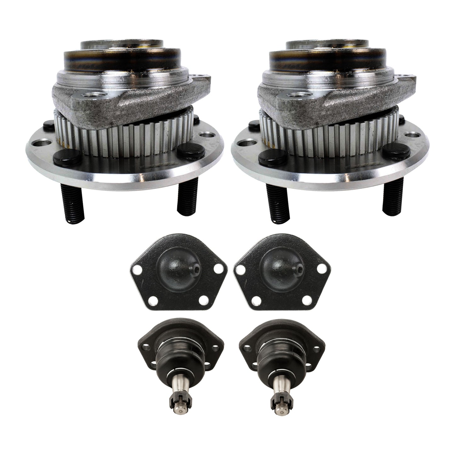 6-Piece Kit Suspension Kit, Includes (4) Ball Joint and (2) Wheel Hub