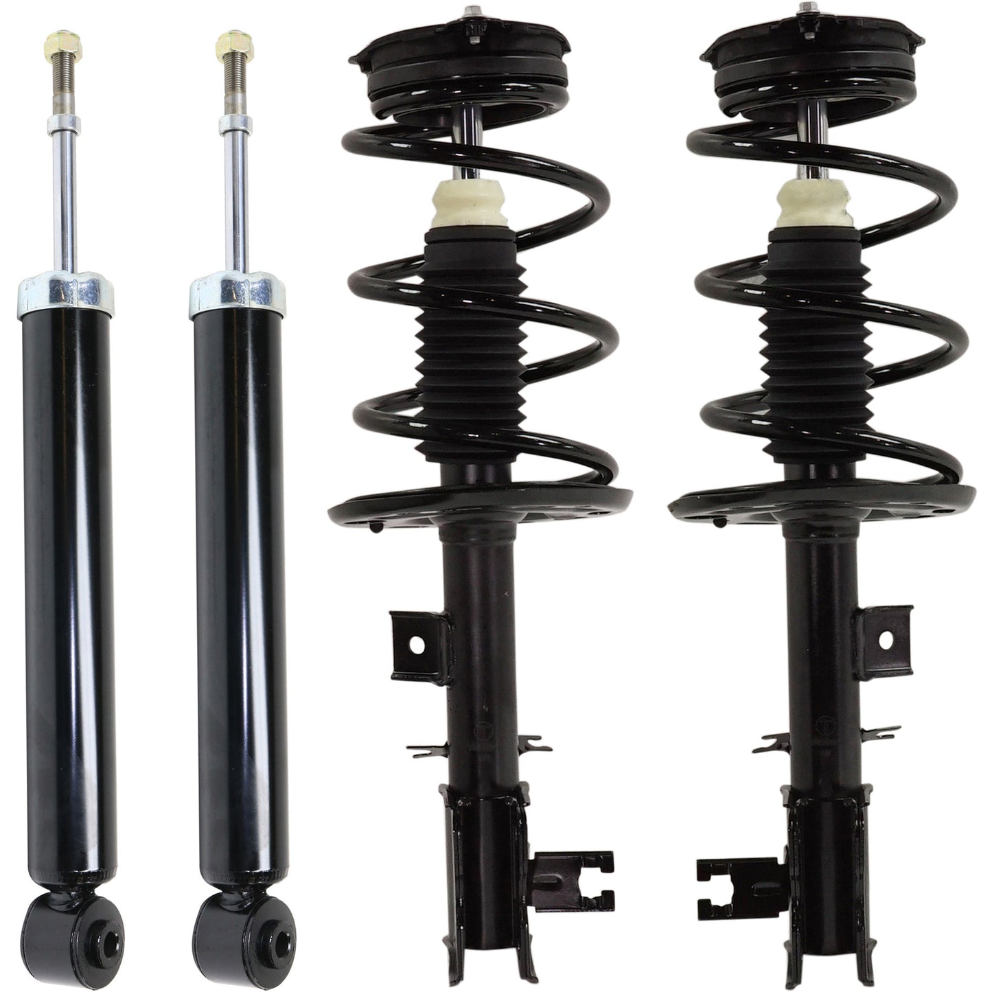 4-Piece Kit Front and Rear, Driver and Passenger Side Shock and Fully Loaded Strut
