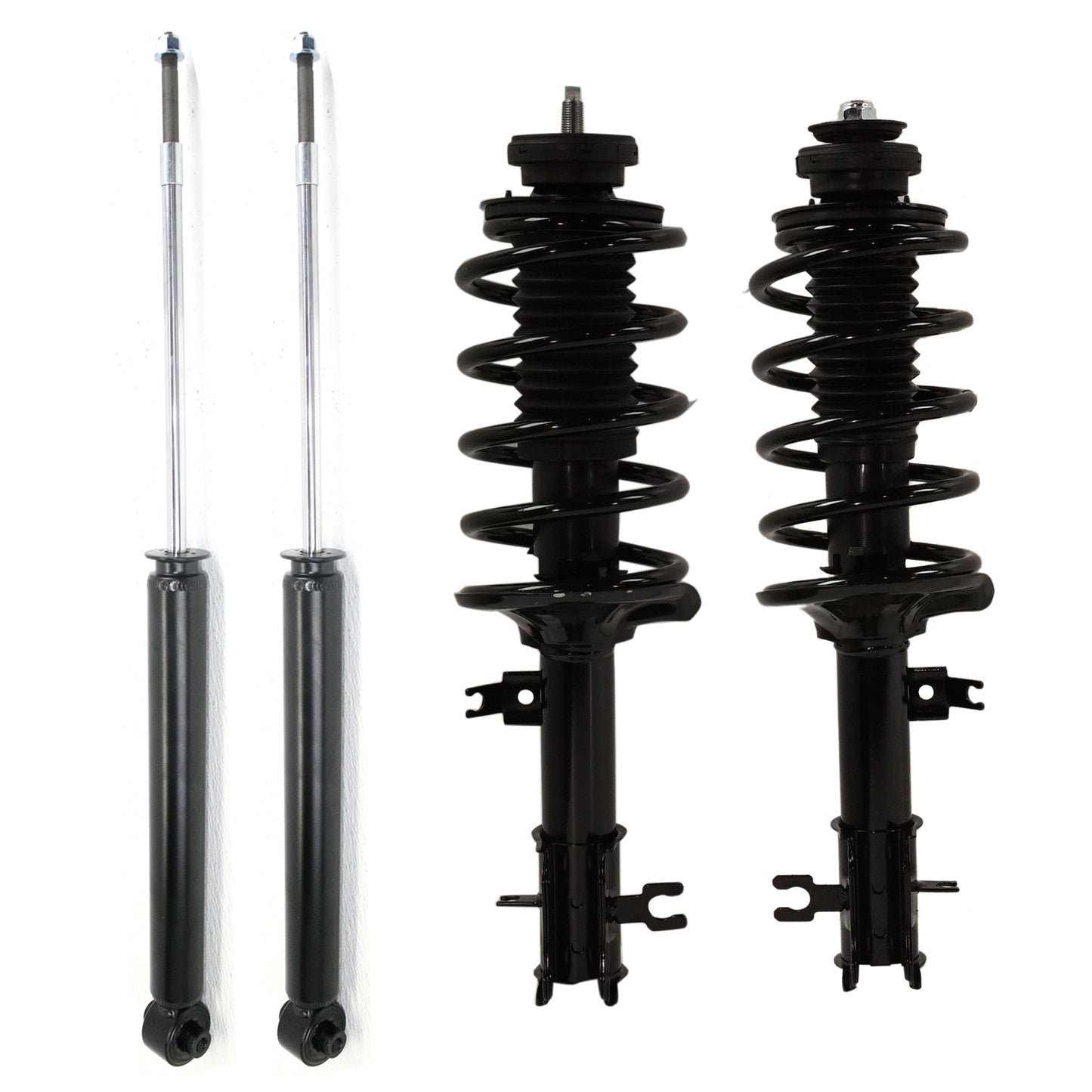 4-Piece Kit Front and Rear, Driver and Passenger Side Shock and Fully Loaded Strut, USA Built Vehicle
