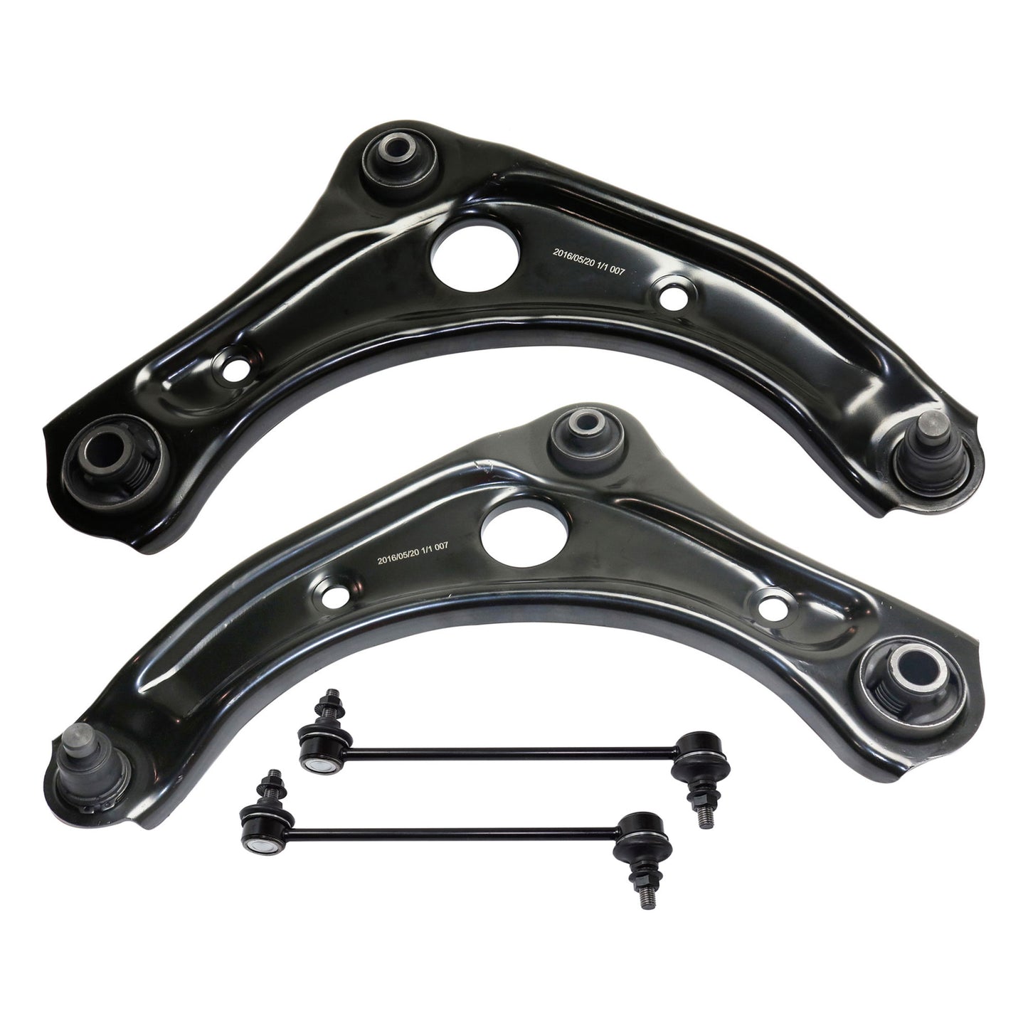 4-Piece Kit Front Suspension Kit, Includes (2) Control Arm and (2) Sway Bar Link