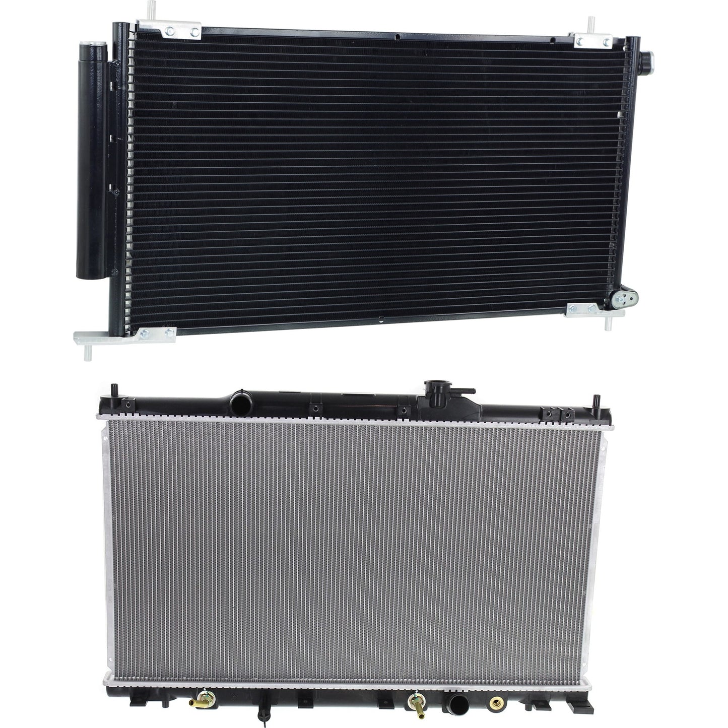 2-Piece Kit Radiator, 2.4L, 4Cyl, Includes (1) Radiator and (1) A/C Condenser