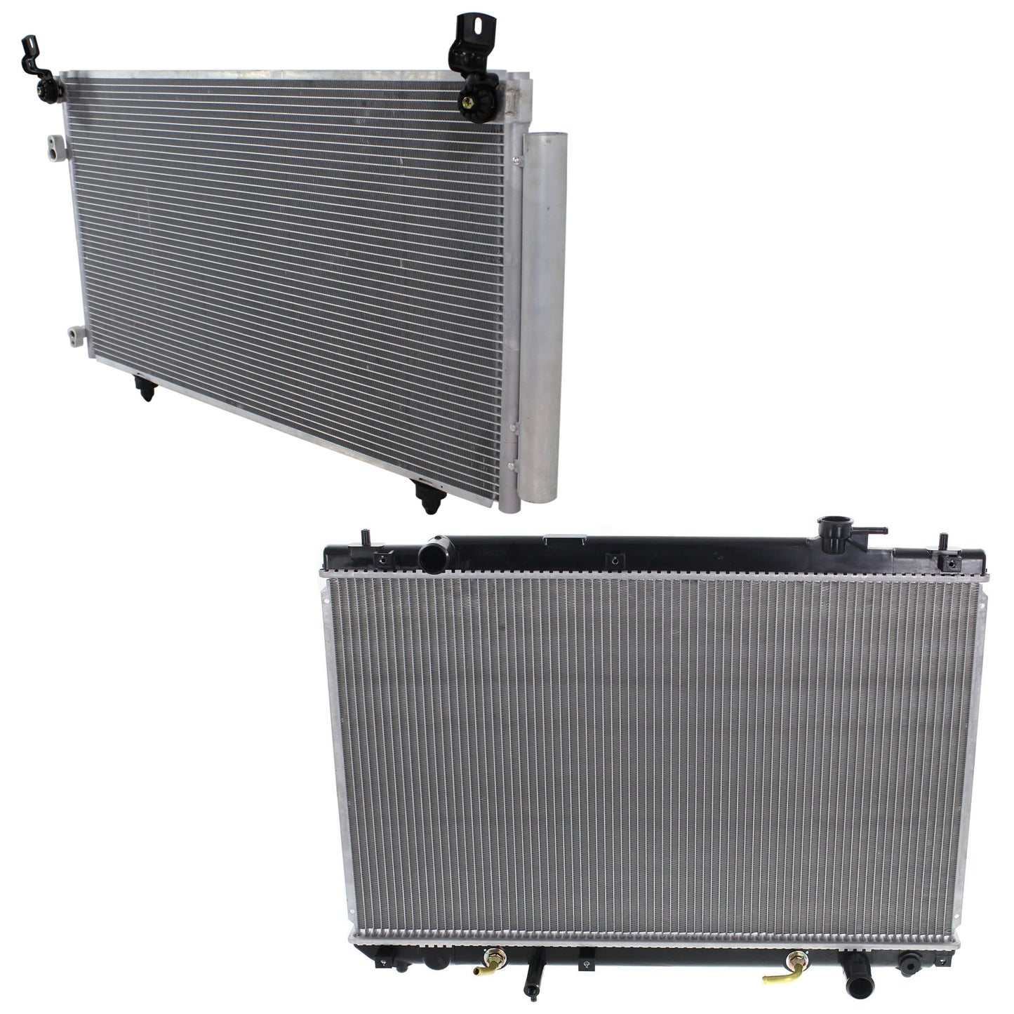 2-Piece Kit Radiator, For Models Without Tow Package, 4 Cyl 2.4L, Includes (1) A/C Condenser and (1) Radiator