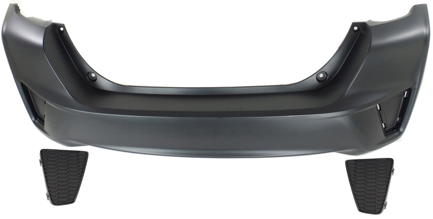 3-Piece Kit, Rear Primed Bumper Cover, Mexico Built Vehicle, Includes (1) Bumper Cover and (2) Bumper Trim