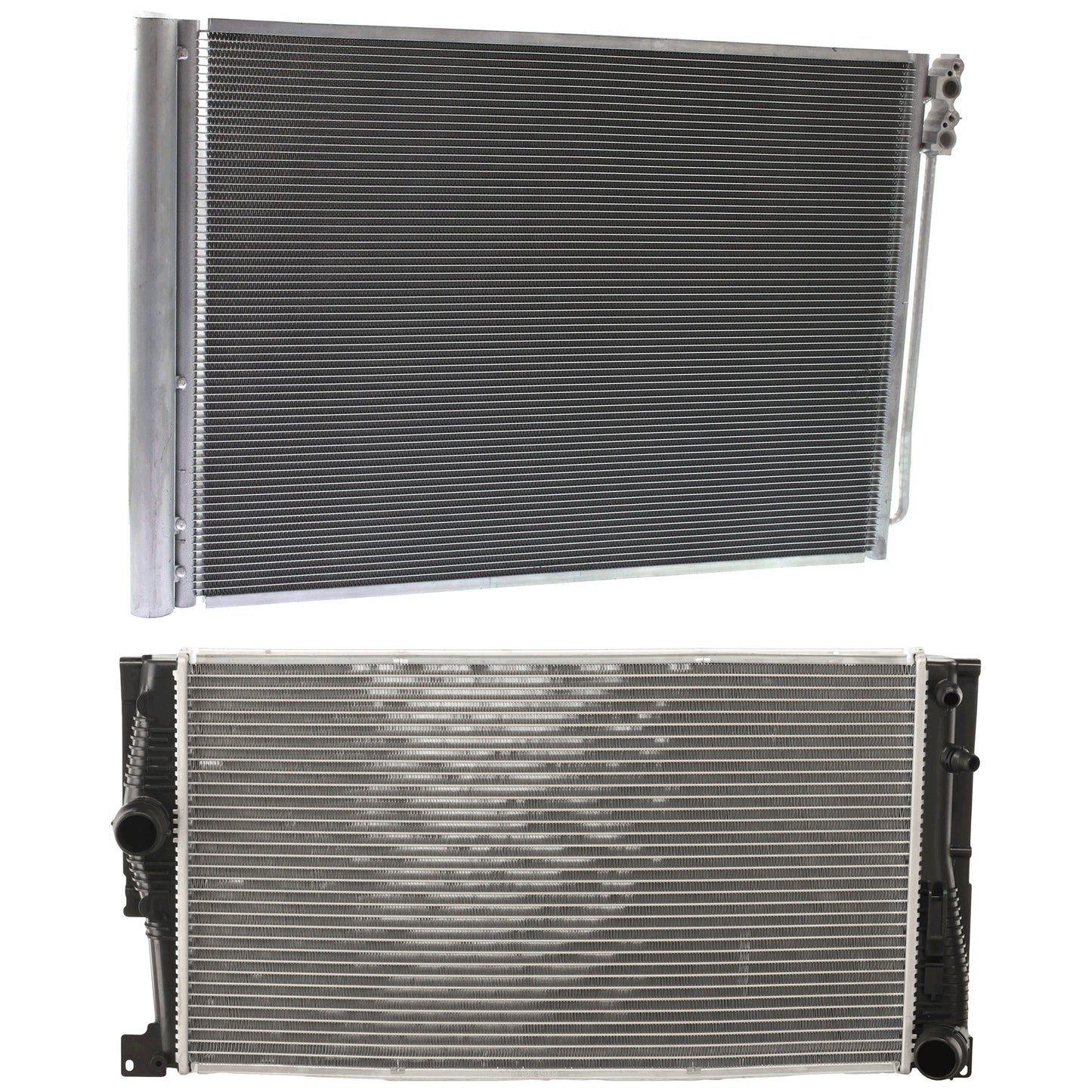 2-Piece Kit A/C Condenser, includes (1) A/C Condenser and (1) Radiator, 2.0L Eng., 4 Cyl.