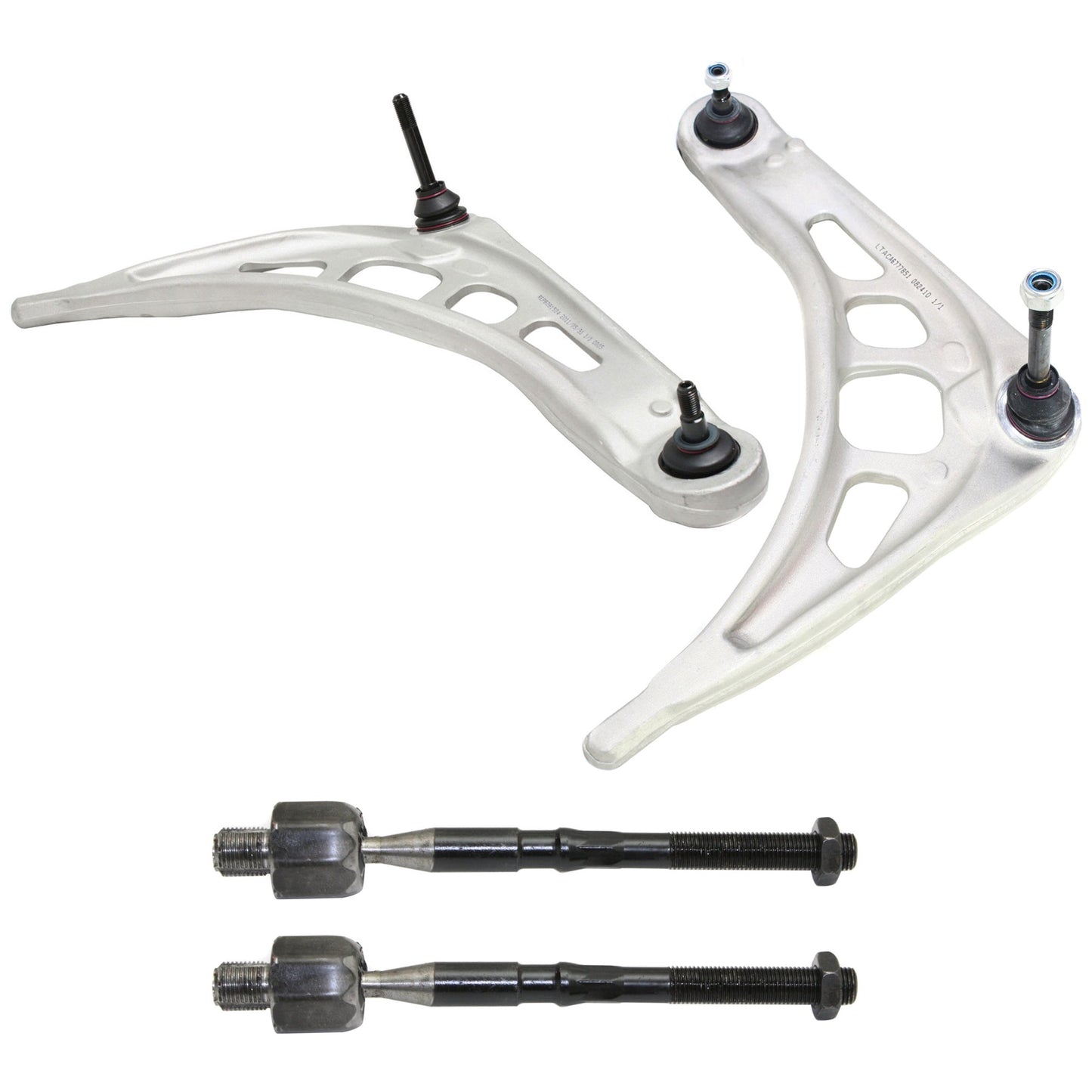 4-Piece Kit Control Arm Includes (2) Control Arm and (2) Tie Rod End