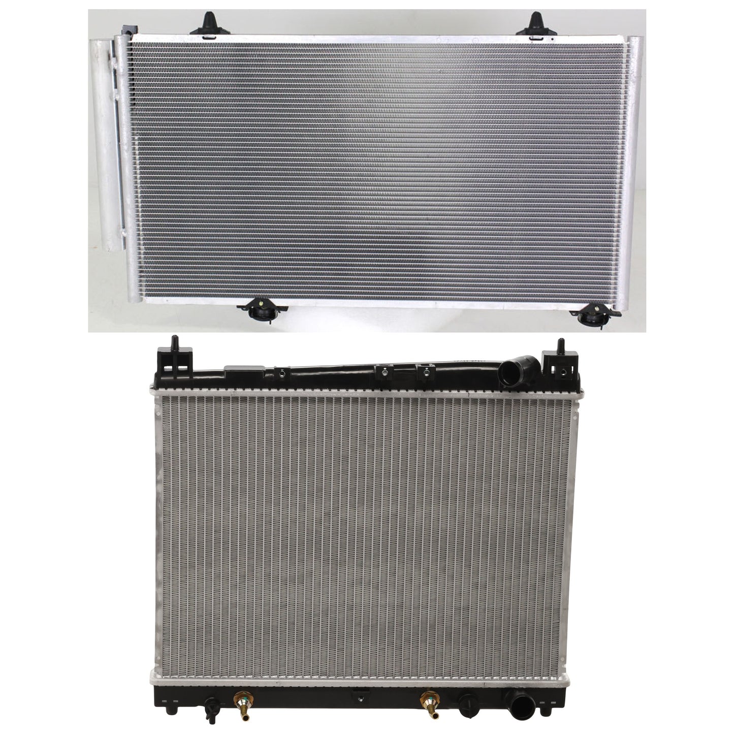2-Piece Kit Radiator, 4 Cyl 1.5L, includes (1) A/C Condenser and (1) Radiator