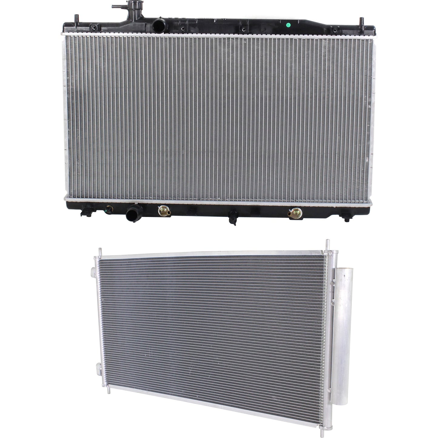 2-Piece Kit Radiator, 2.4L, 4Cyl, Includes (1) Radiator and (1) A/C Condenser
