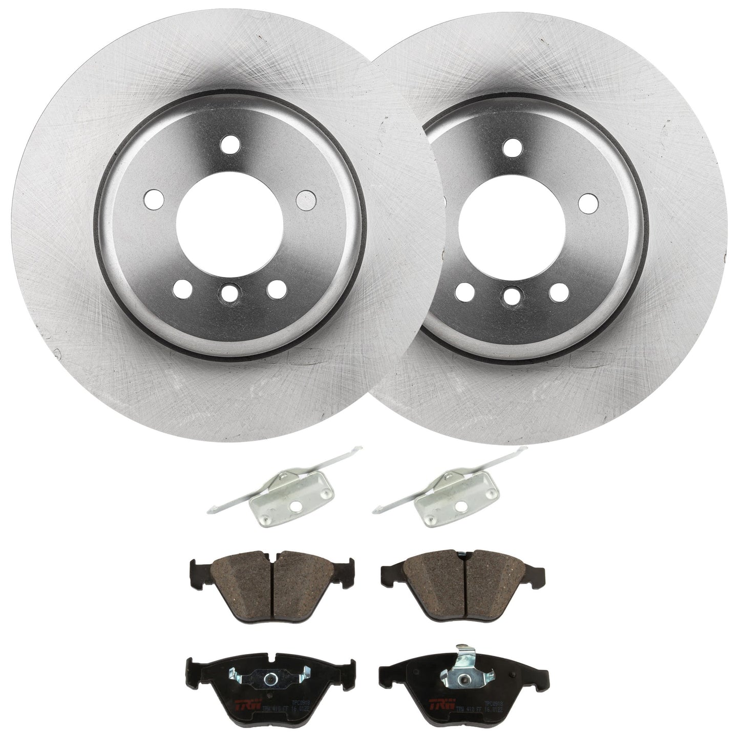 KIT-072524-69 2-Wheel Set Brake Disc and Pad Kit, Plain Surface 5 Lugs 347.98 mm Semi-metallic, Includes (1) Brake Pad Set and (2) Brake Disc