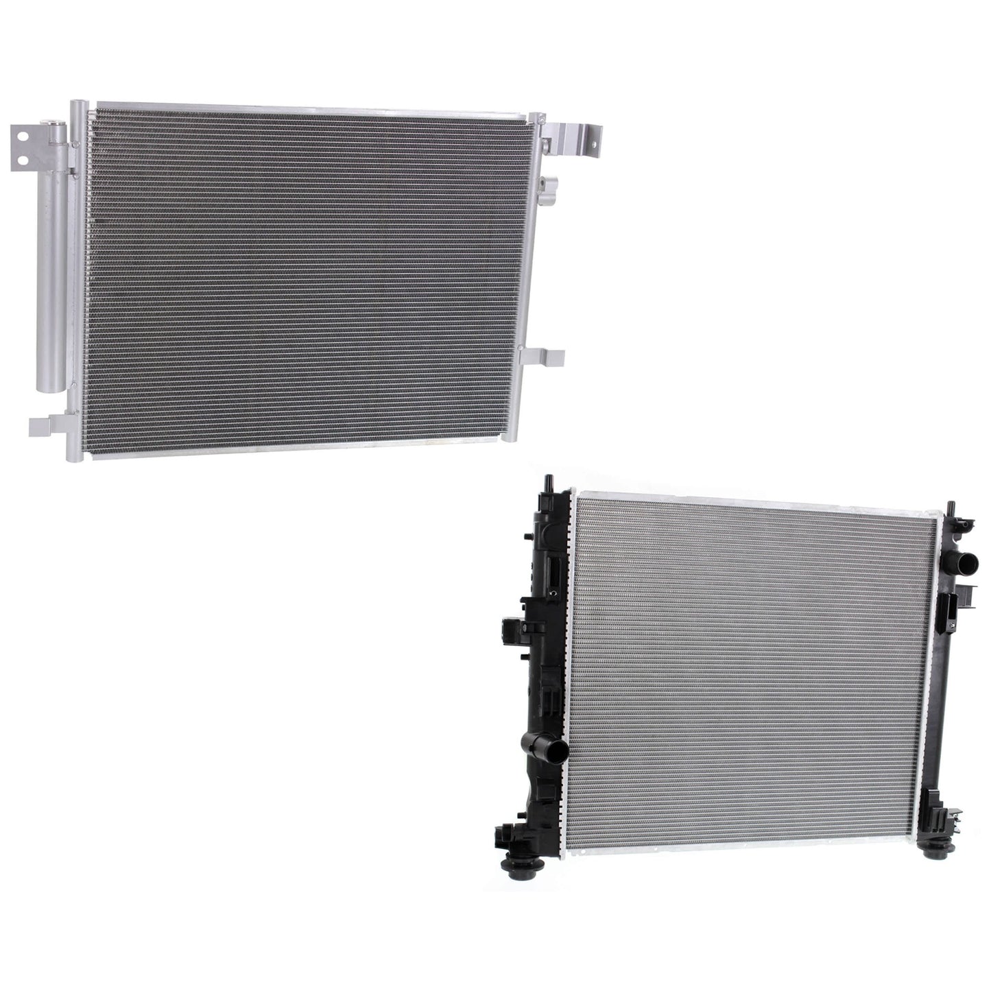 2-Piece Kit A/C Condenser, includes (1) A/C Condenser and (1) Radiator, 2.0L Eng., 4 Cyl.