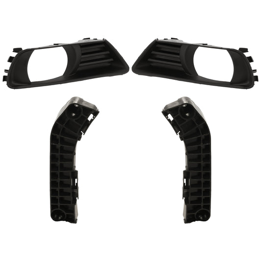 4-Piece Kit Fog Light Trim, Primed, Includes (2) Fog Light Trim and (2) Bumper Bracket