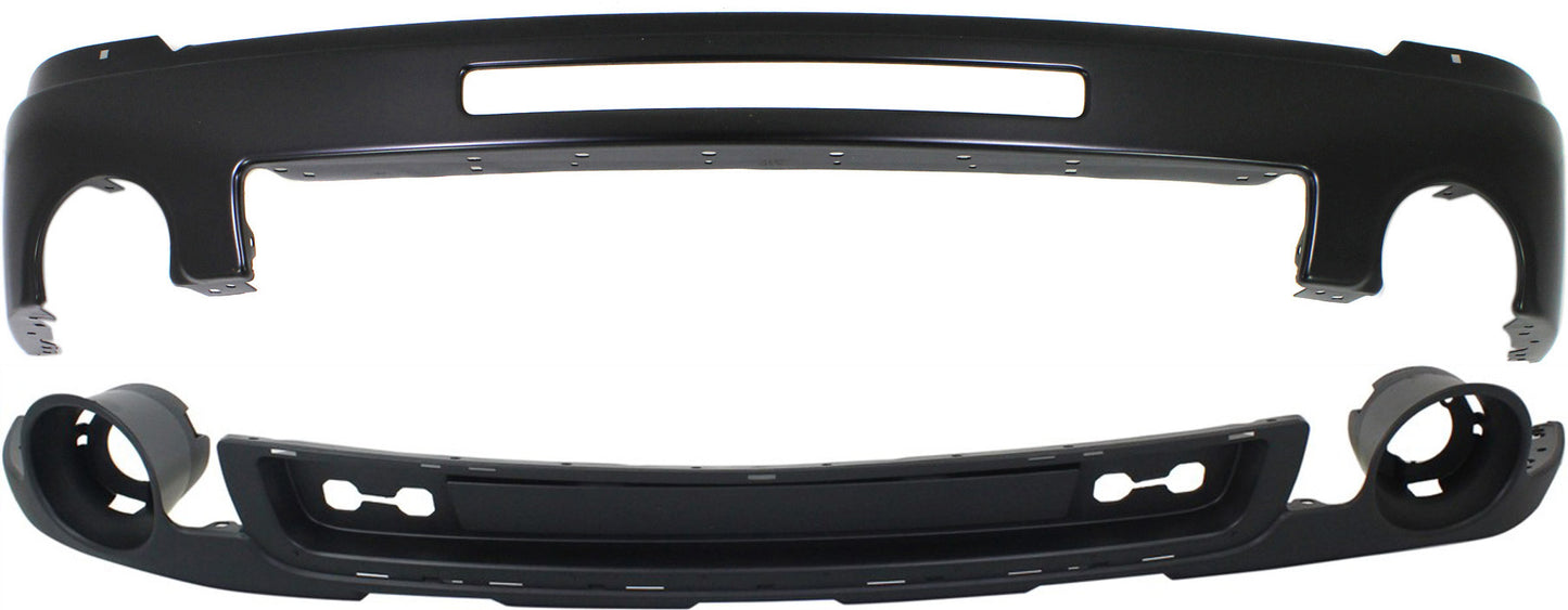 2-Piece Kit, Front Bumper, Powdercoated Black, Includes (1) Bumper and (1) Valance