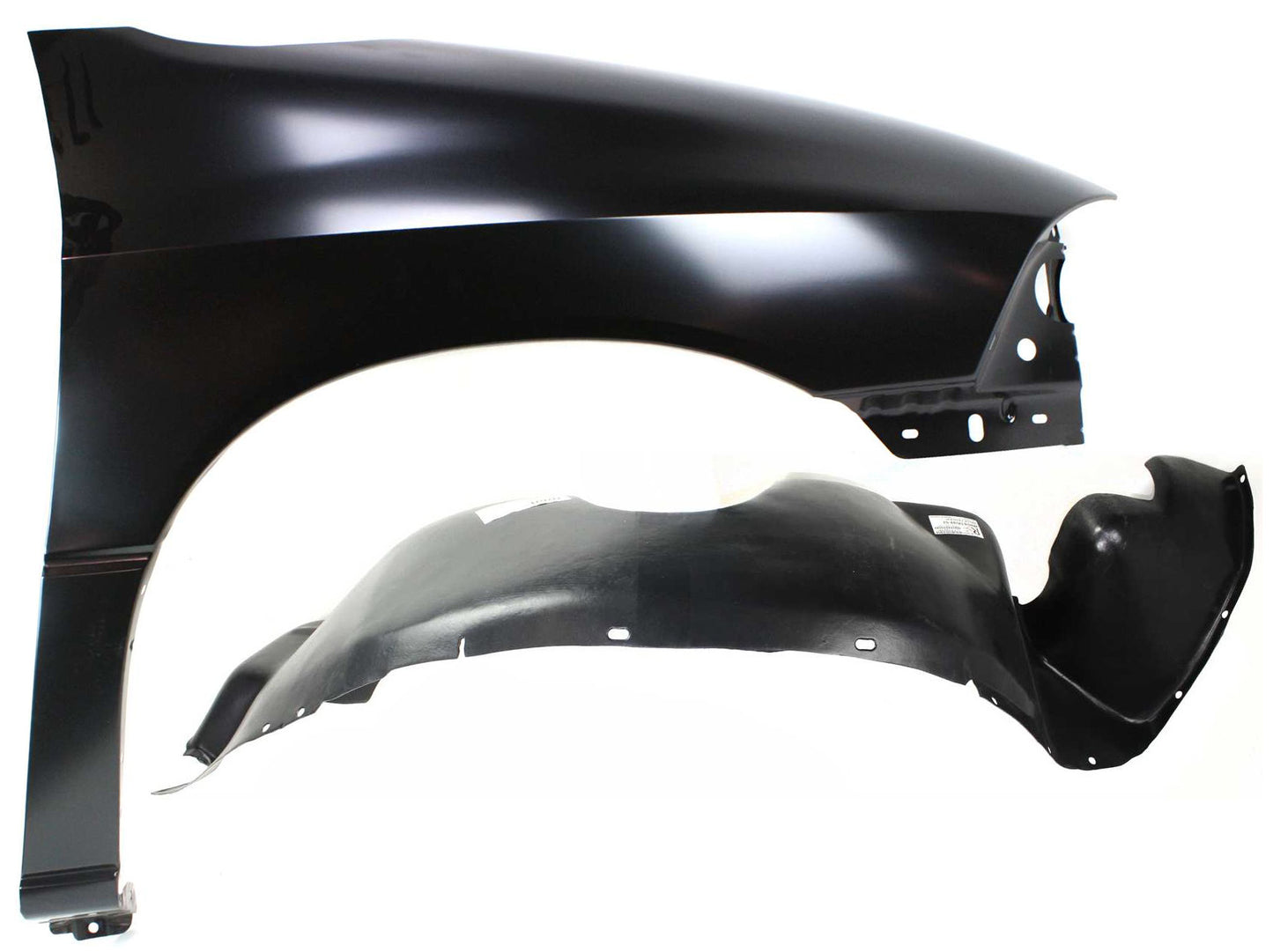 2-Piece Kit, Front, Passenger Side Fender, Includes (1) Fender and (1) Fender Liner