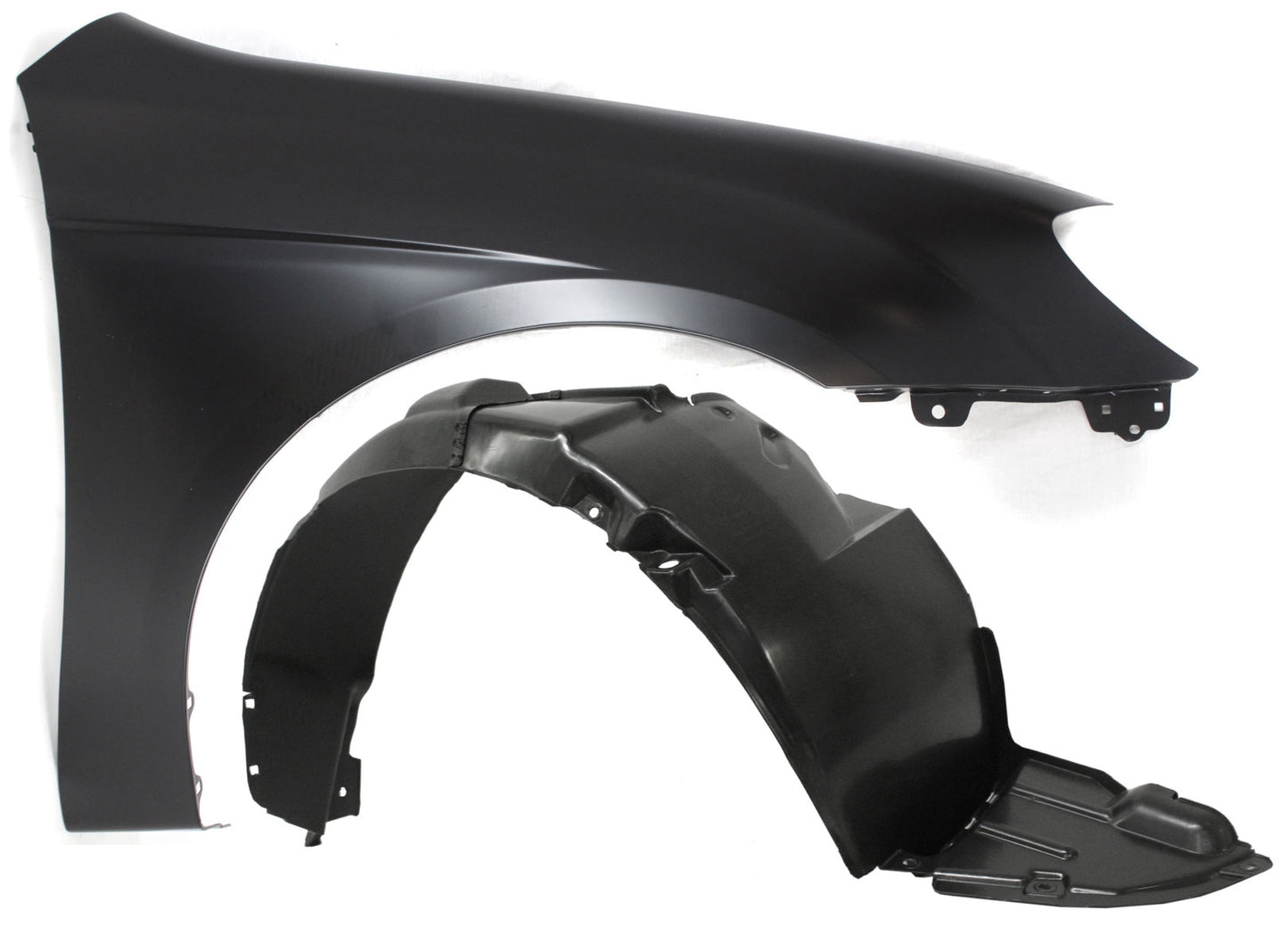 2-Piece Kit, Front, Passenger Side Fender, Includes (1) Fender and (1) Fender Liner