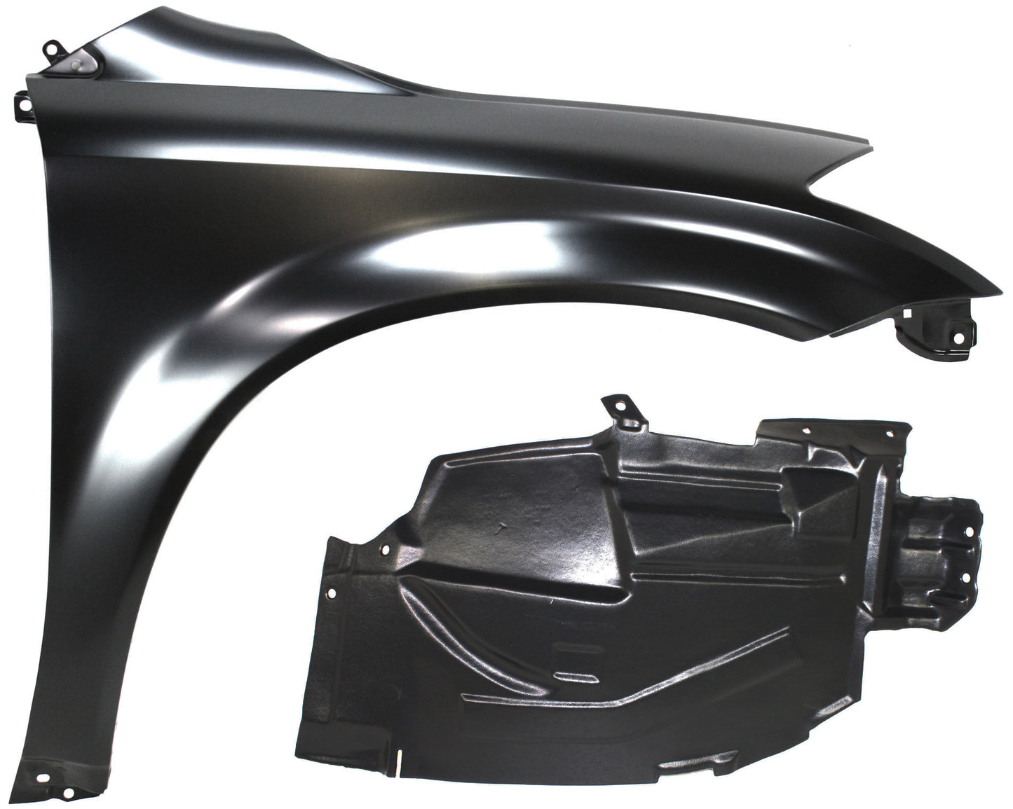 3-Piece Kit, Front, Passenger Side Fender, Includes (1) Fender and (2) Fender Liner