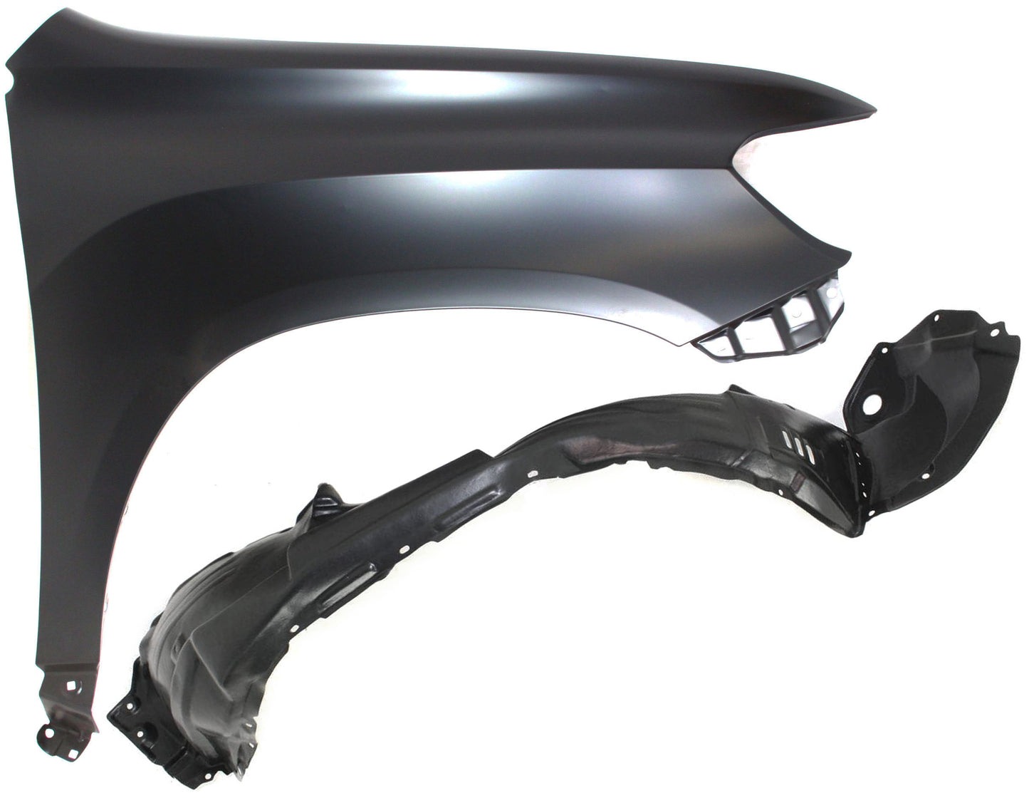 2-Piece Kit, Front, Passenger Side Fender, Includes (1) Fender and (1) Fender Liner