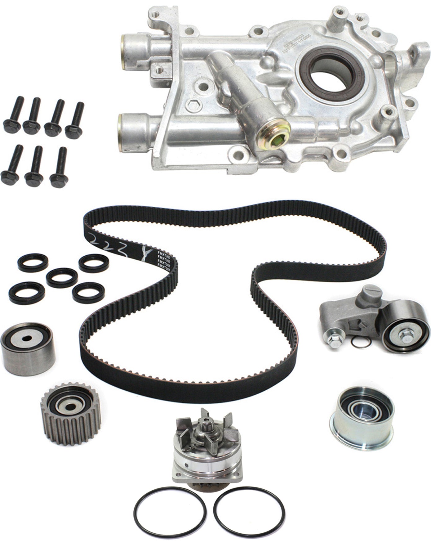 3-Piece Kit Timing Belt Kit, 2.5L, 4Cyl Water Pump Included, Includes (1) Timing Belt Kit, (1) Water Pump and (1) Oil Pump
